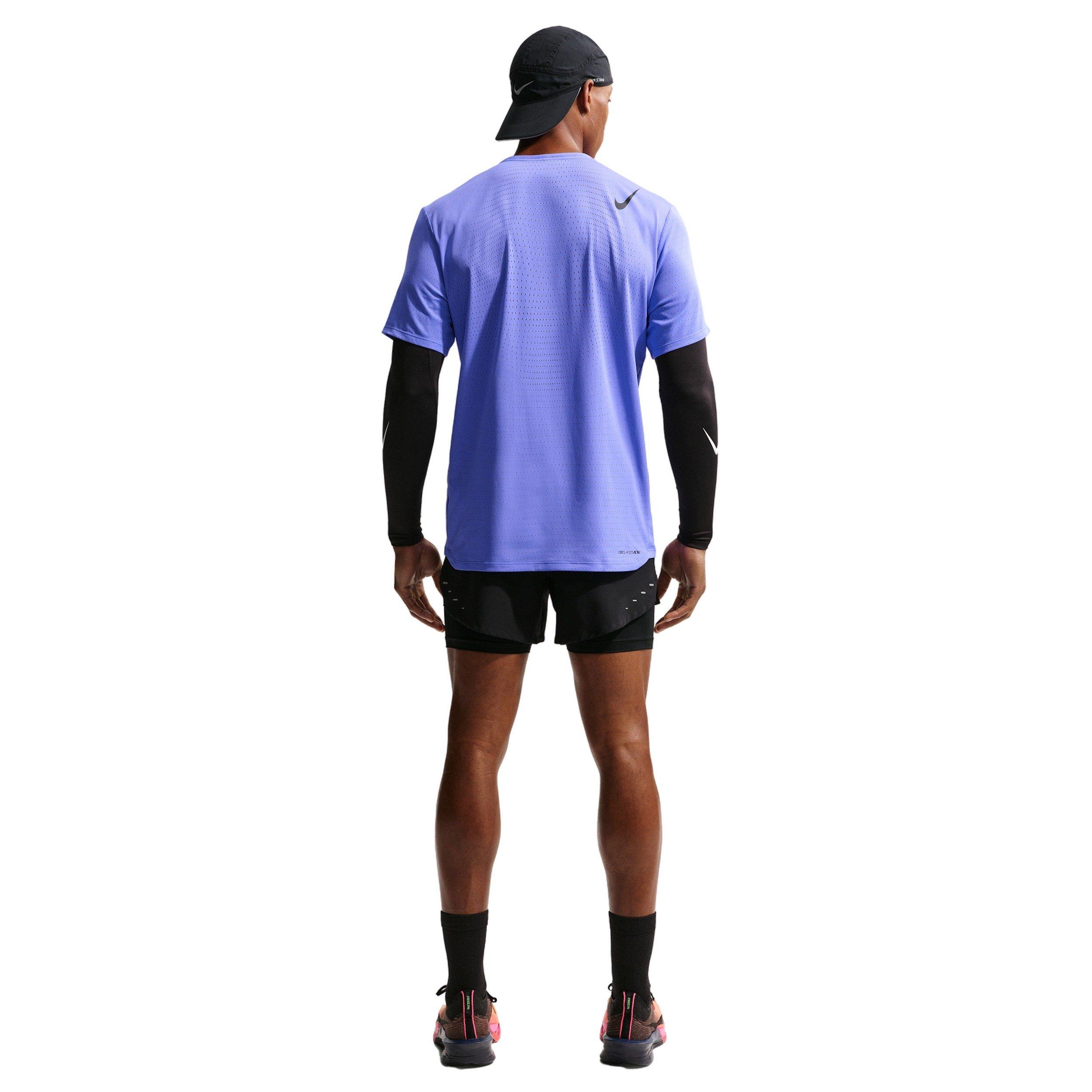 Nike Men's AeroSwift Dri-FIT ADV Short-Sleeve Running Top - BLUE Thumbnail View 5