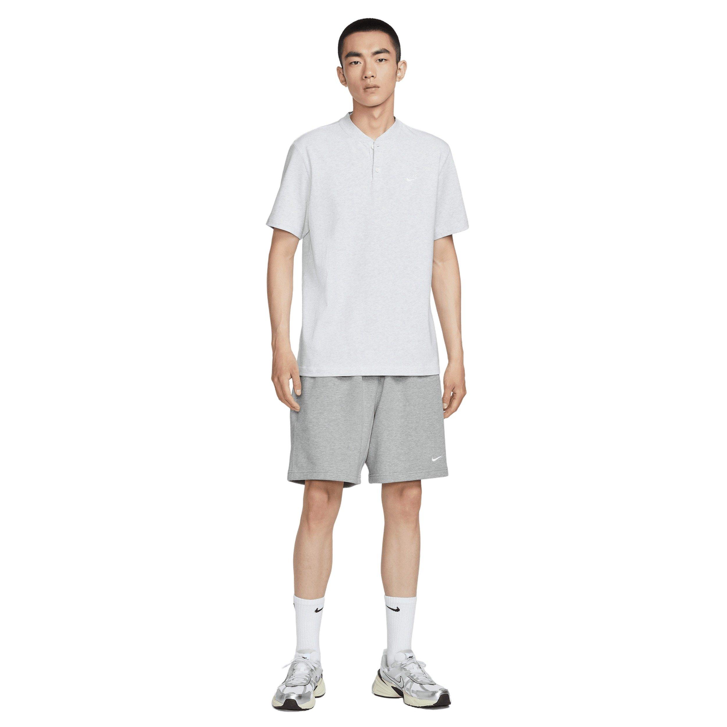 Nike Men's Club Short-Sleeve Henley - BIRCH HEATHER Thumbnail View 5