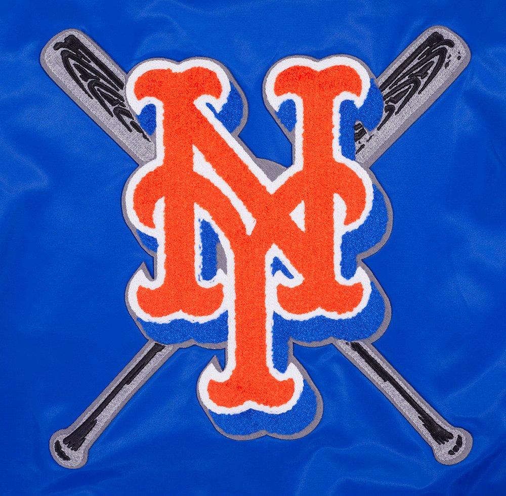 Pro Standard Women's MLB New York Mets Mashup Rib Satin Jacket -Royal/Orange - ROYAL/ORANGE Thumbnail View 8