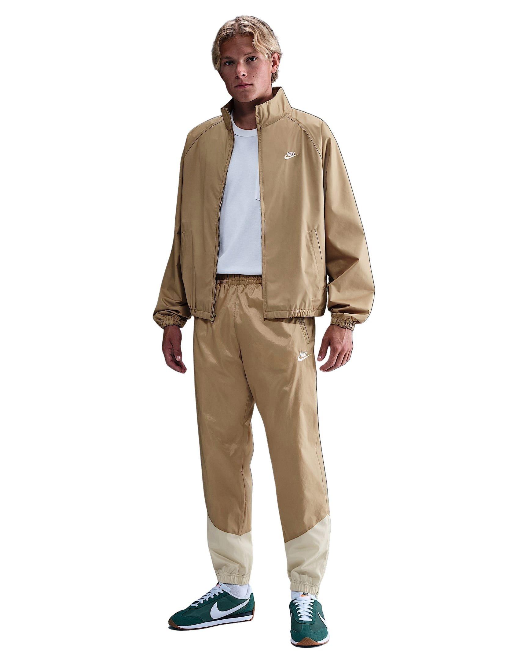 Nike Men's Windrunner Woven Lined Pants - Beige/Khaki - BEIGE/KHAKI Thumbnail View 4