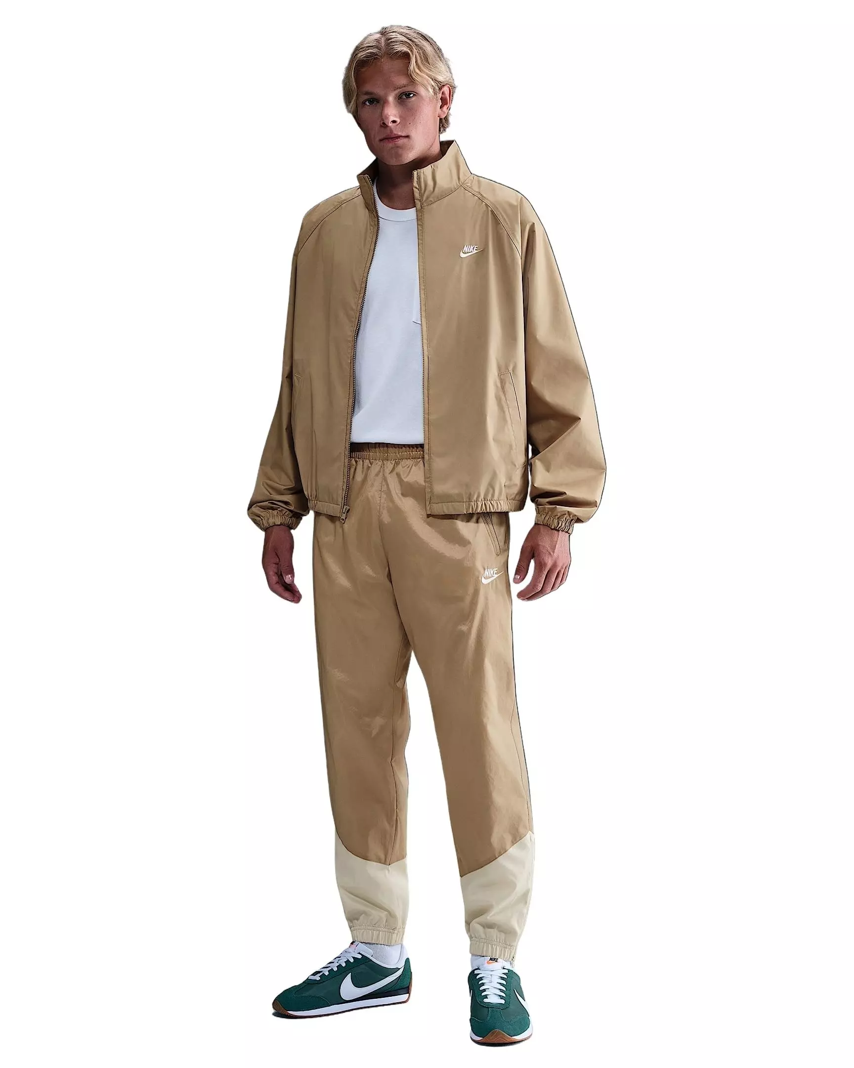 Nike Men's Windrunner Woven Lined Pants - Beige/Khaki - BEIGE/KHAKI