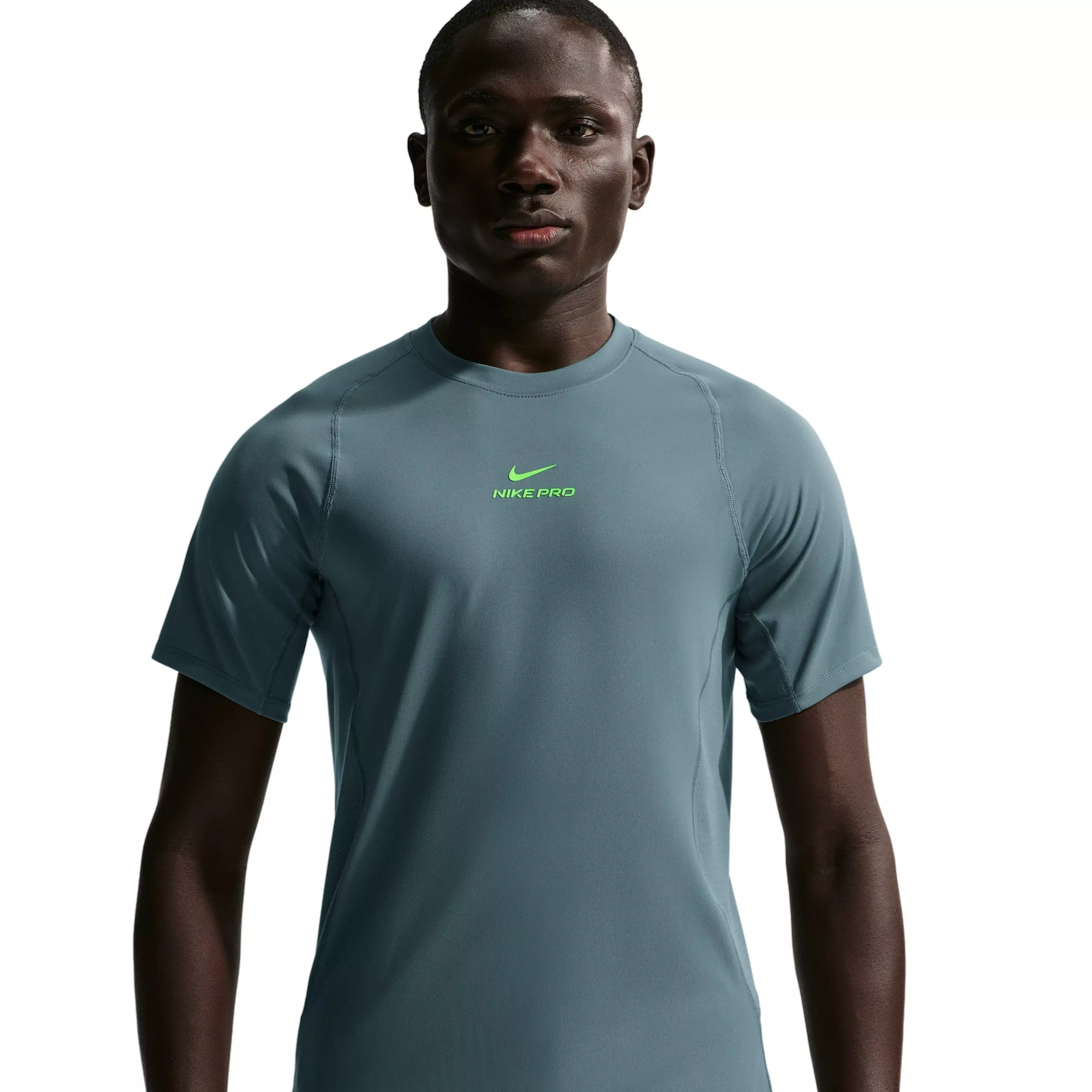 Nike Men's Pro Training Dri-FIT Short-Sleeve Top - Mineral Slate - MINERAL SLATE