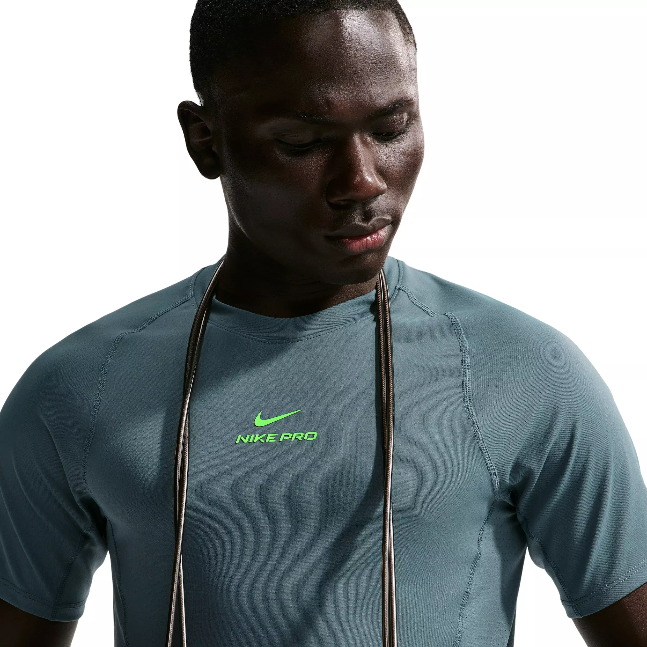 Nike Men's Pro Training Dri-FIT Short-Sleeve Top - Mineral Slate - MINERAL SLATE