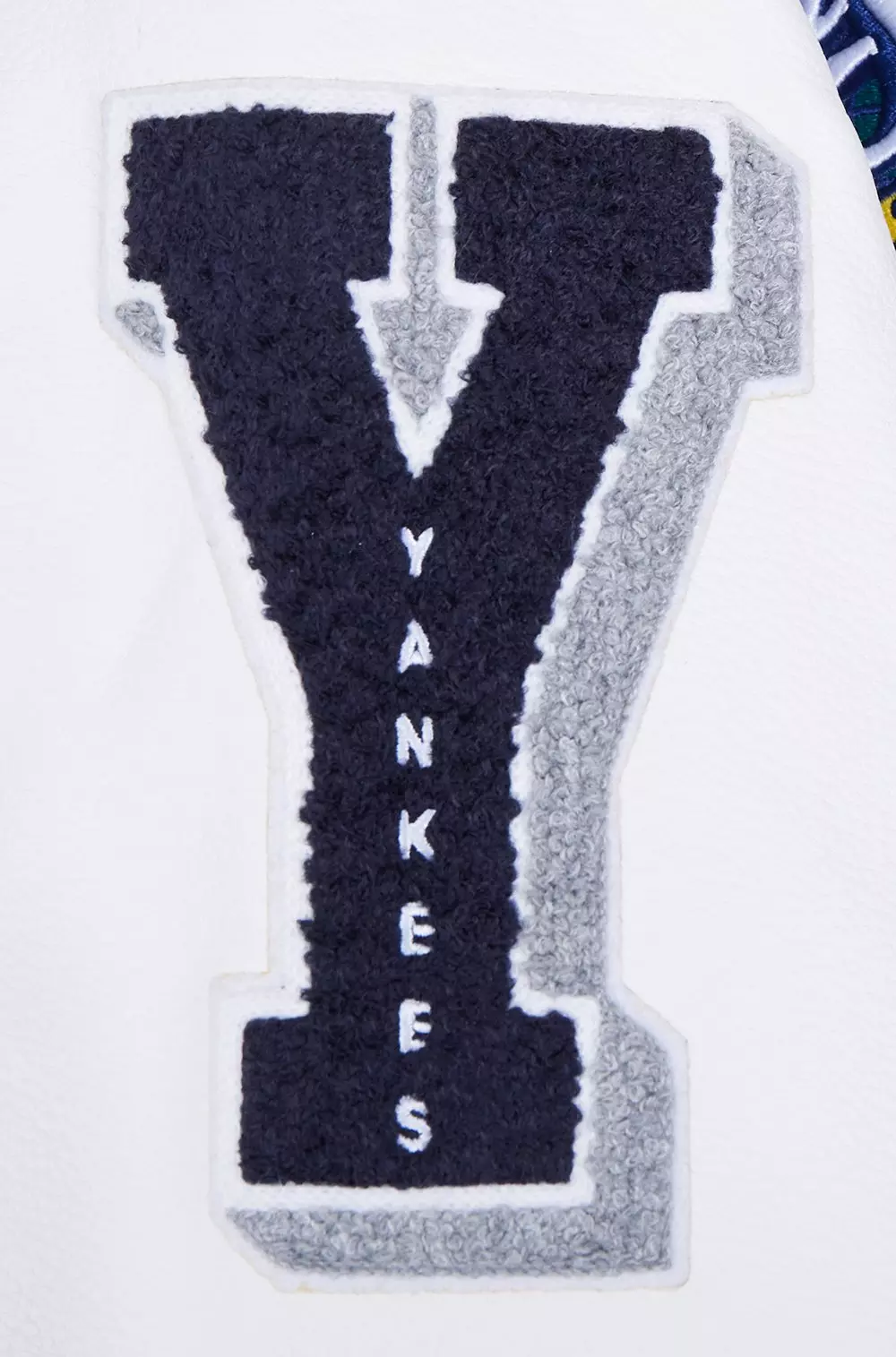 Pro Standard Women's MLB New York Yankees Mashup Rib Wool Varsity Jacket - Navy/White - NAVY/WHITE