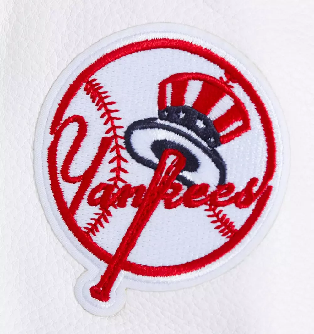 Pro Standard Women's MLB New York Yankees Mashup Rib Wool Varsity Jacket -Navy/White - NAVY/WHITE