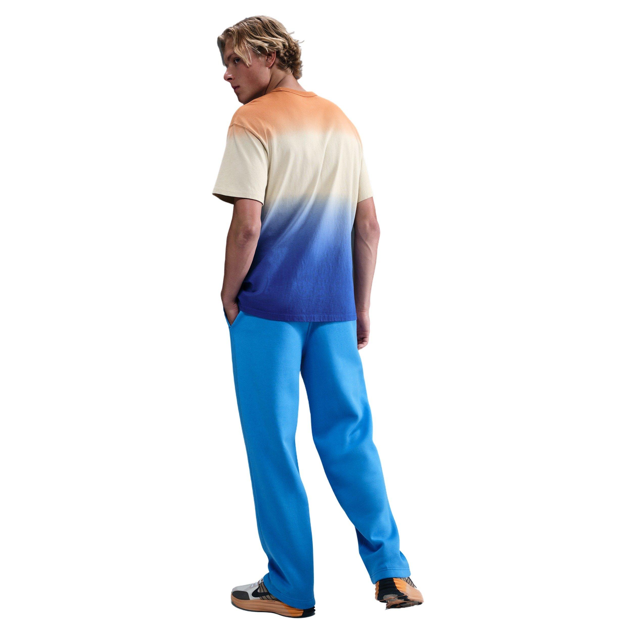 Nike Men's Club BB Open-Hem Fleece Pants -Blue - BLUE Thumbnail View 2