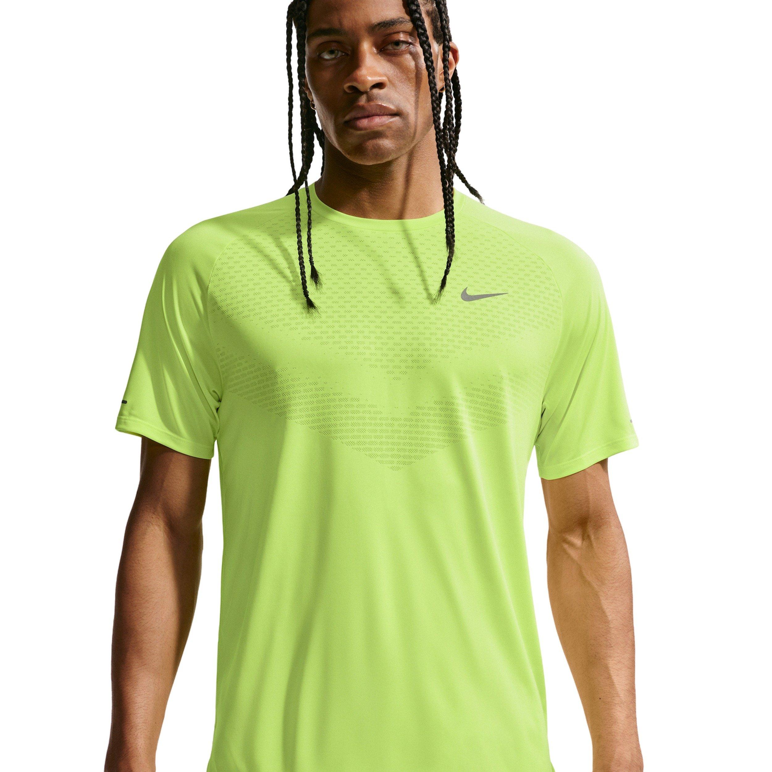 Nike Men's Stride Dri-FIT ADV Short Sleeve Running Top - YELLOW Thumbnail View 1