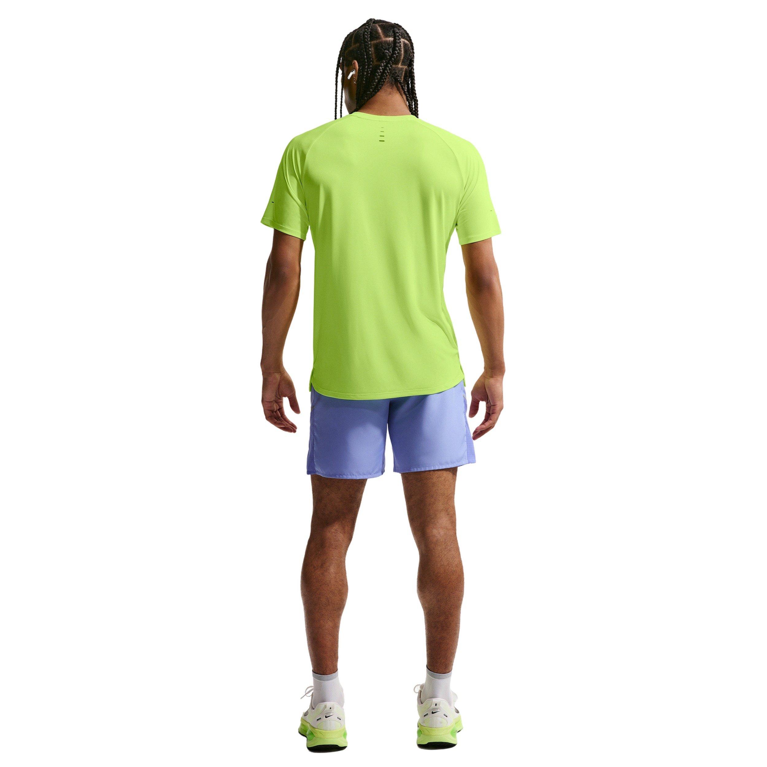 Nike Men's Stride Dri-FIT ADV Short Sleeve Running Top - YELLOW Thumbnail View 5