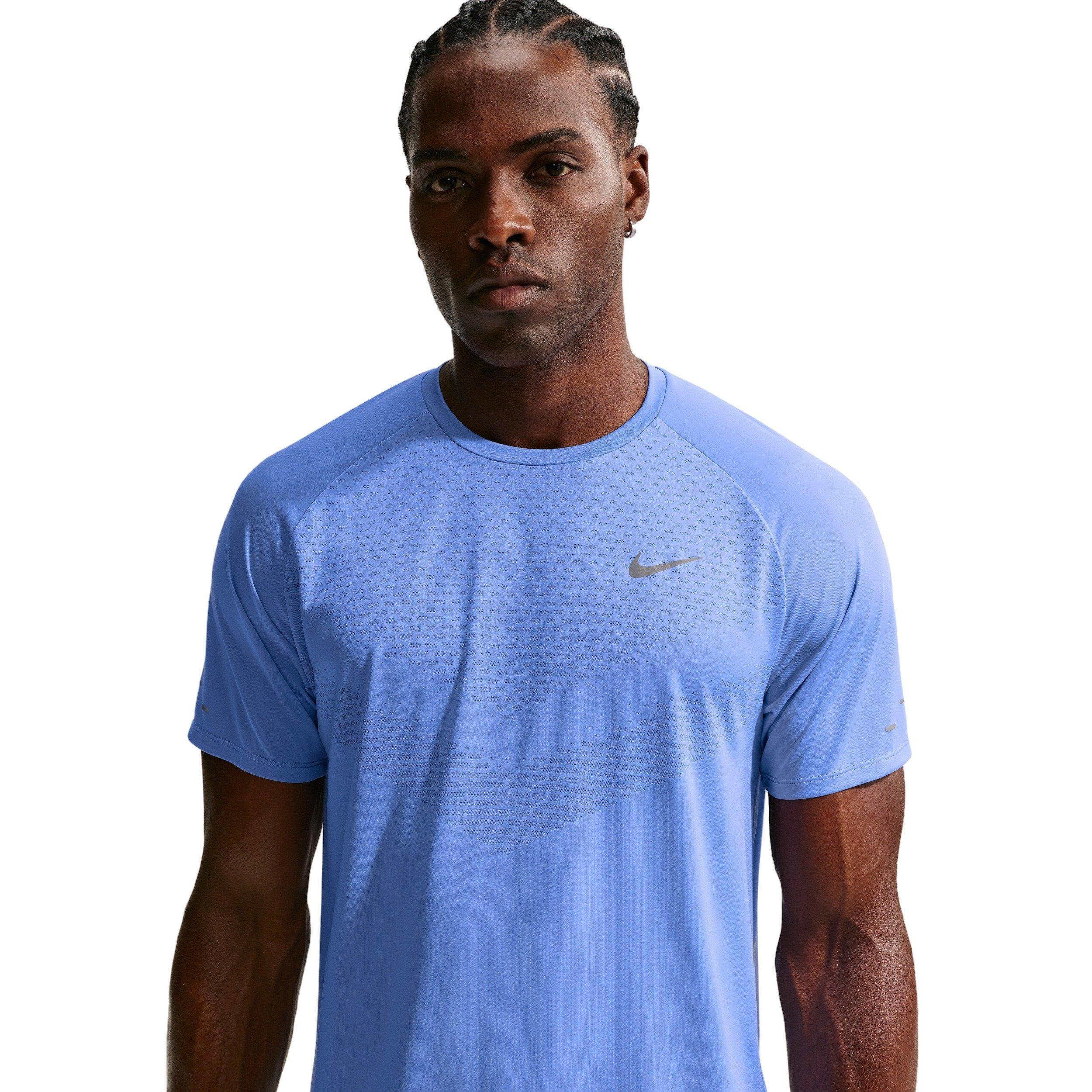 Nike Men's Stride Dri-FIT ADV Short Sleeve Running Top - BLUE Thumbnail View 1