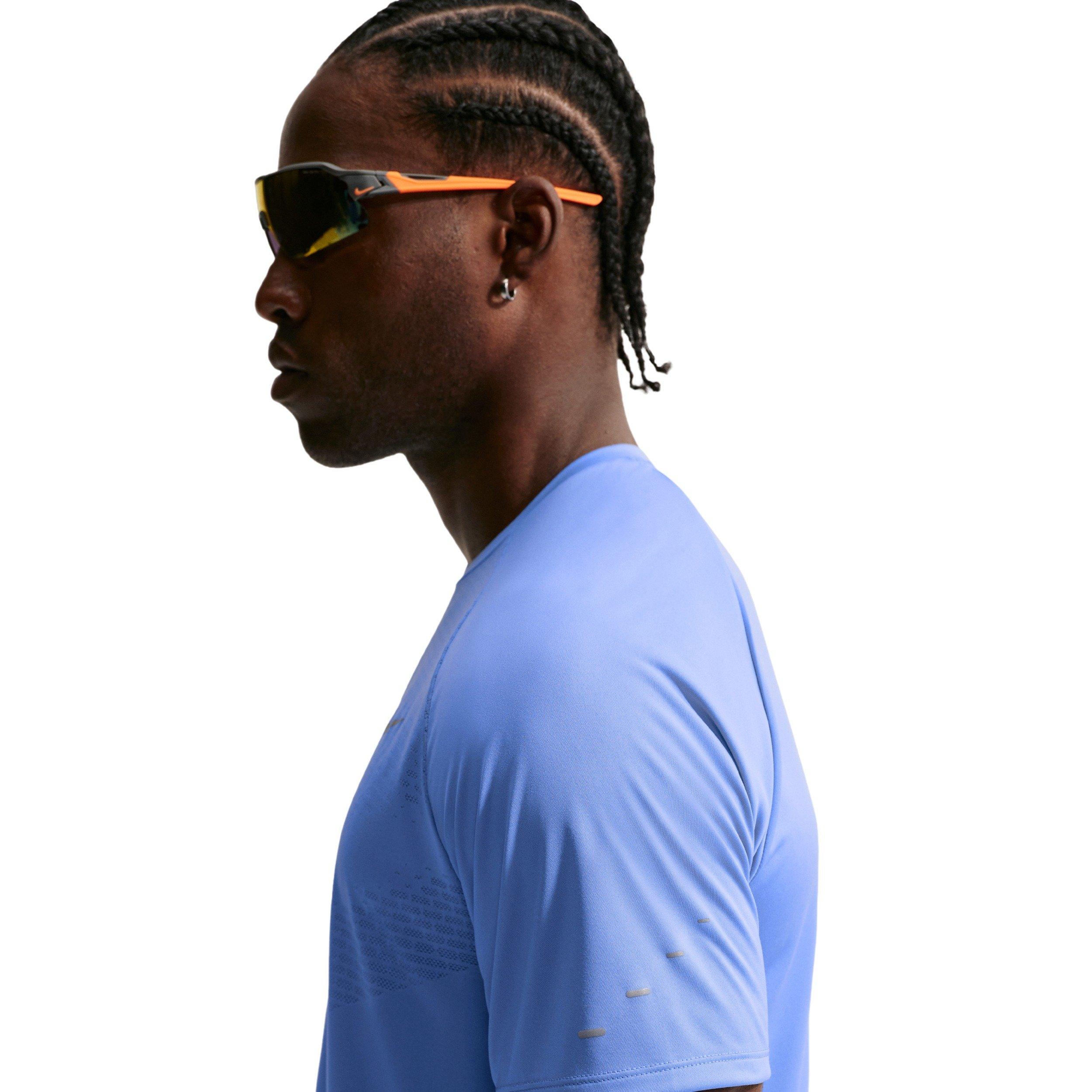 Nike Men's Stride Dri-FIT ADV Short Sleeve Running Top - BLUE Thumbnail View 2