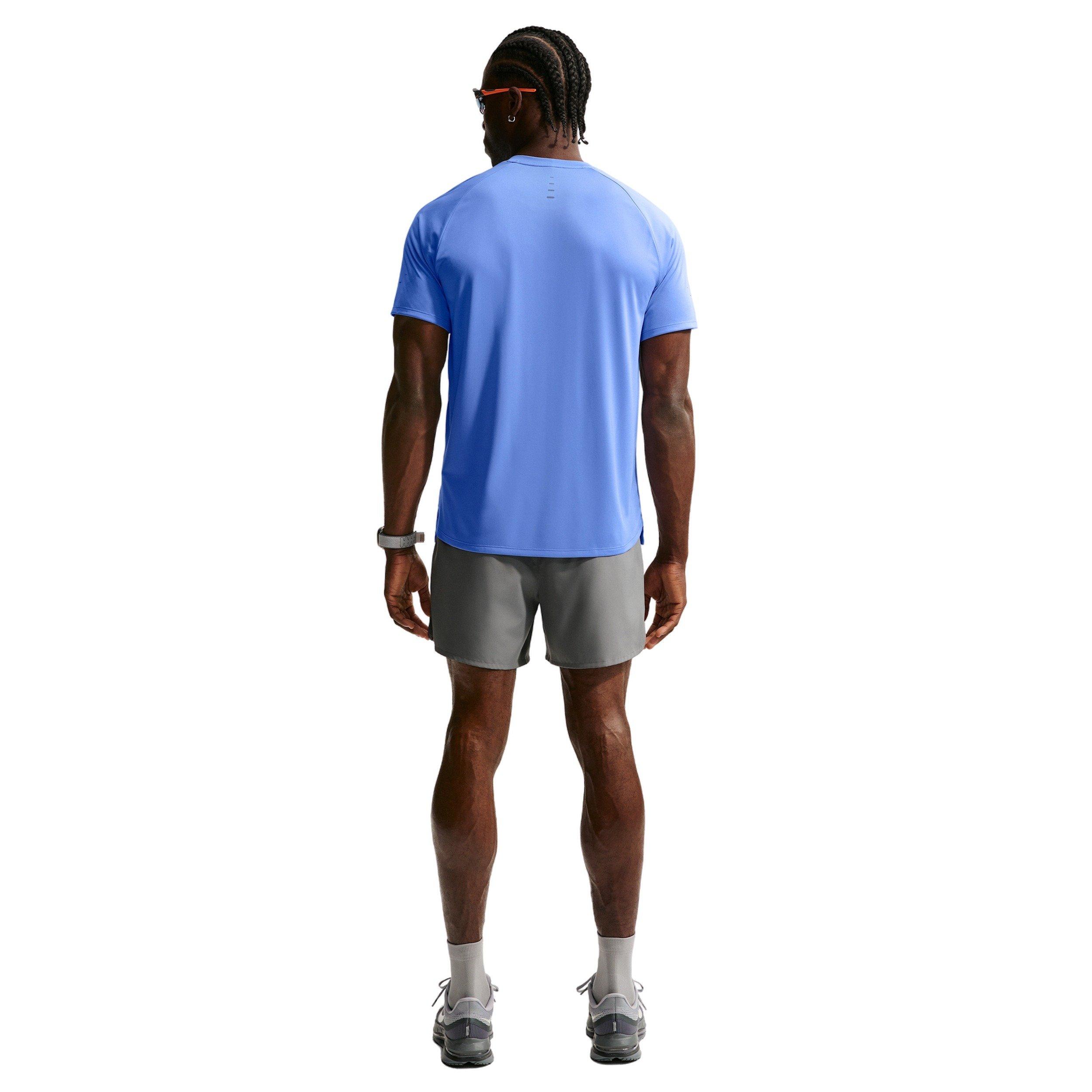 Nike Men's Stride Dri-FIT ADV Short Sleeve Running Top - BLUE Thumbnail View 5