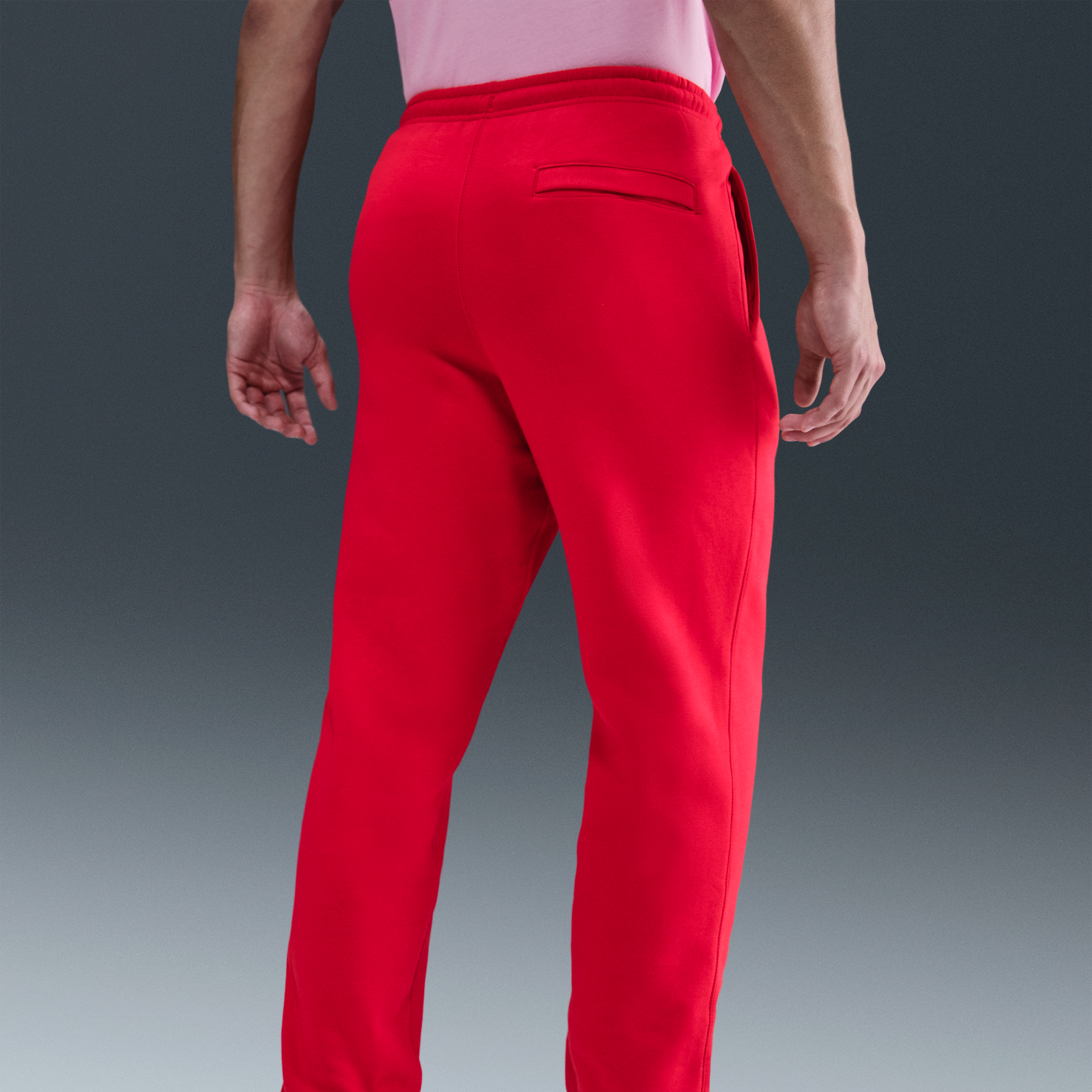 Nike Men's Club BB Joggers - RED Thumbnail View 4