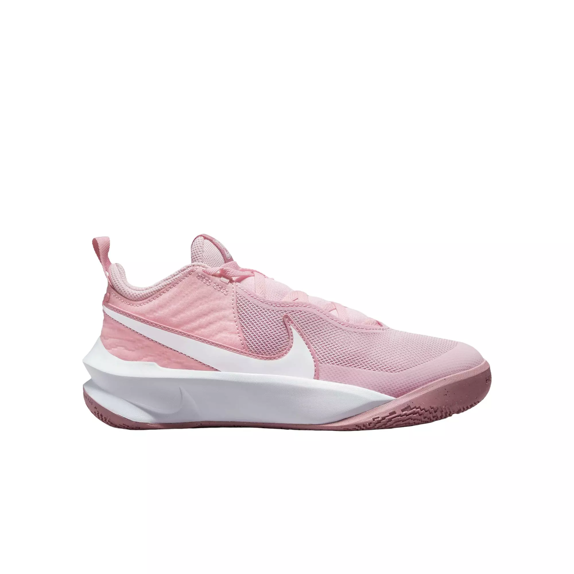 Nike Team Hustle D 10 "Pink Foam/White/Med Soft Pink" Grade School Girls' Basketball Shoe - PINK