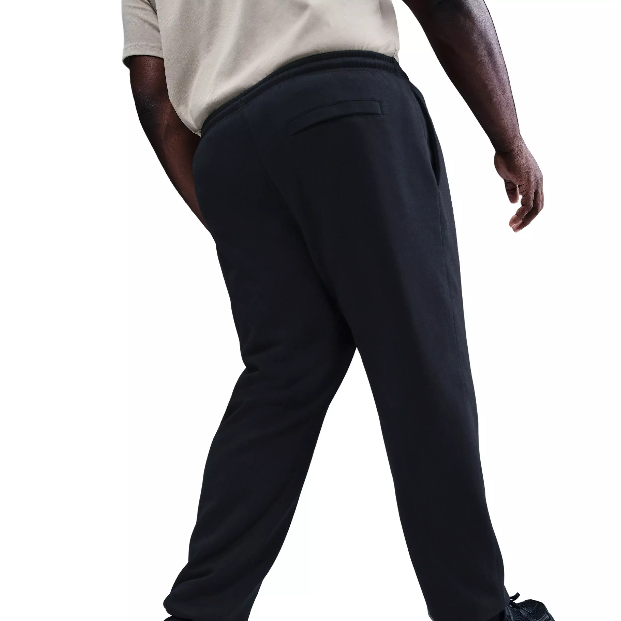 Nike Men's Club Cuffed Brushed Fleece Pants - BLACK