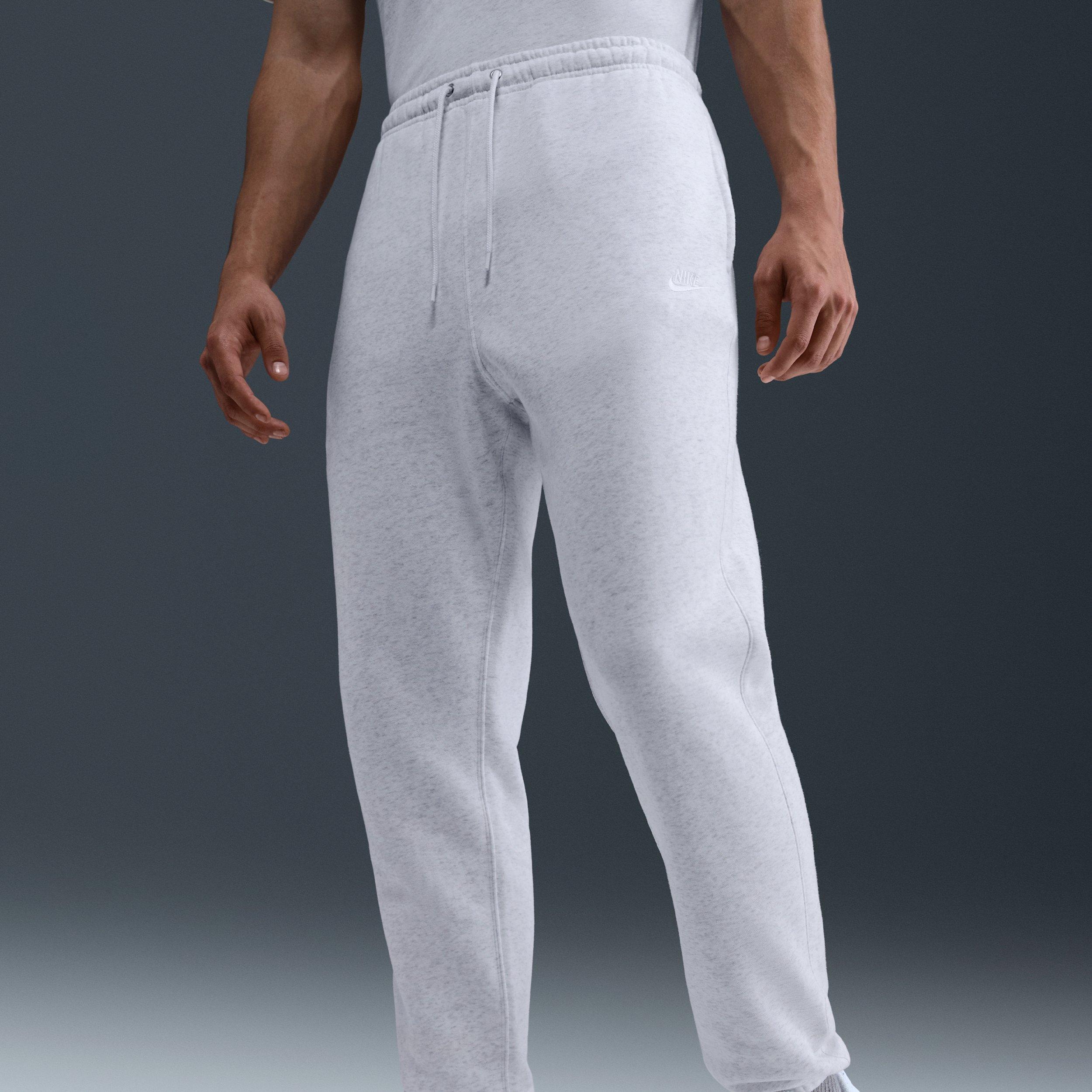 Nike Men's Club Cuffed Brushed Fleece Pants - BIRCH HEATHER Thumbnail View 3