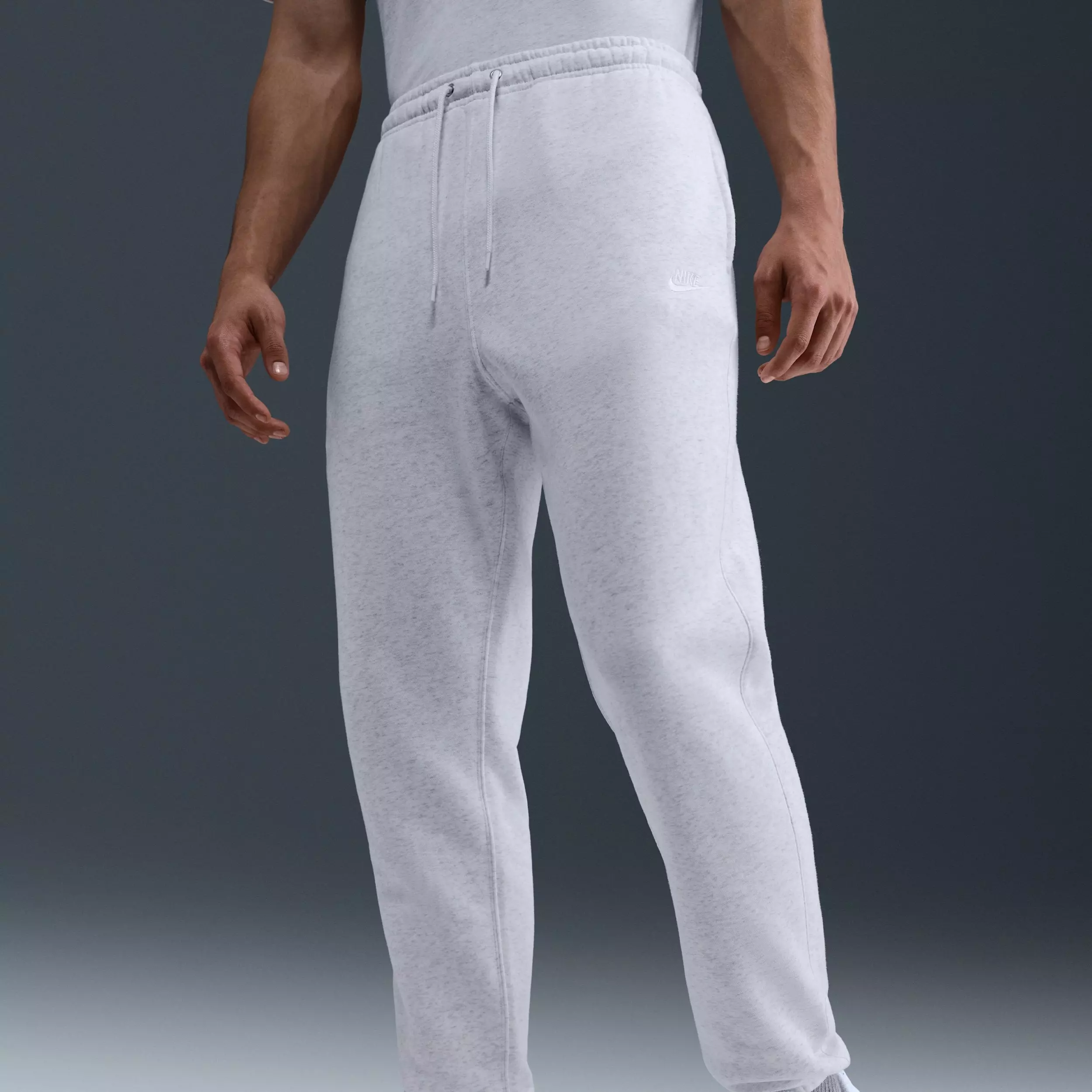 Nike Men's Club Cuffed Brushed Fleece Pants - BIRCH HEATHER