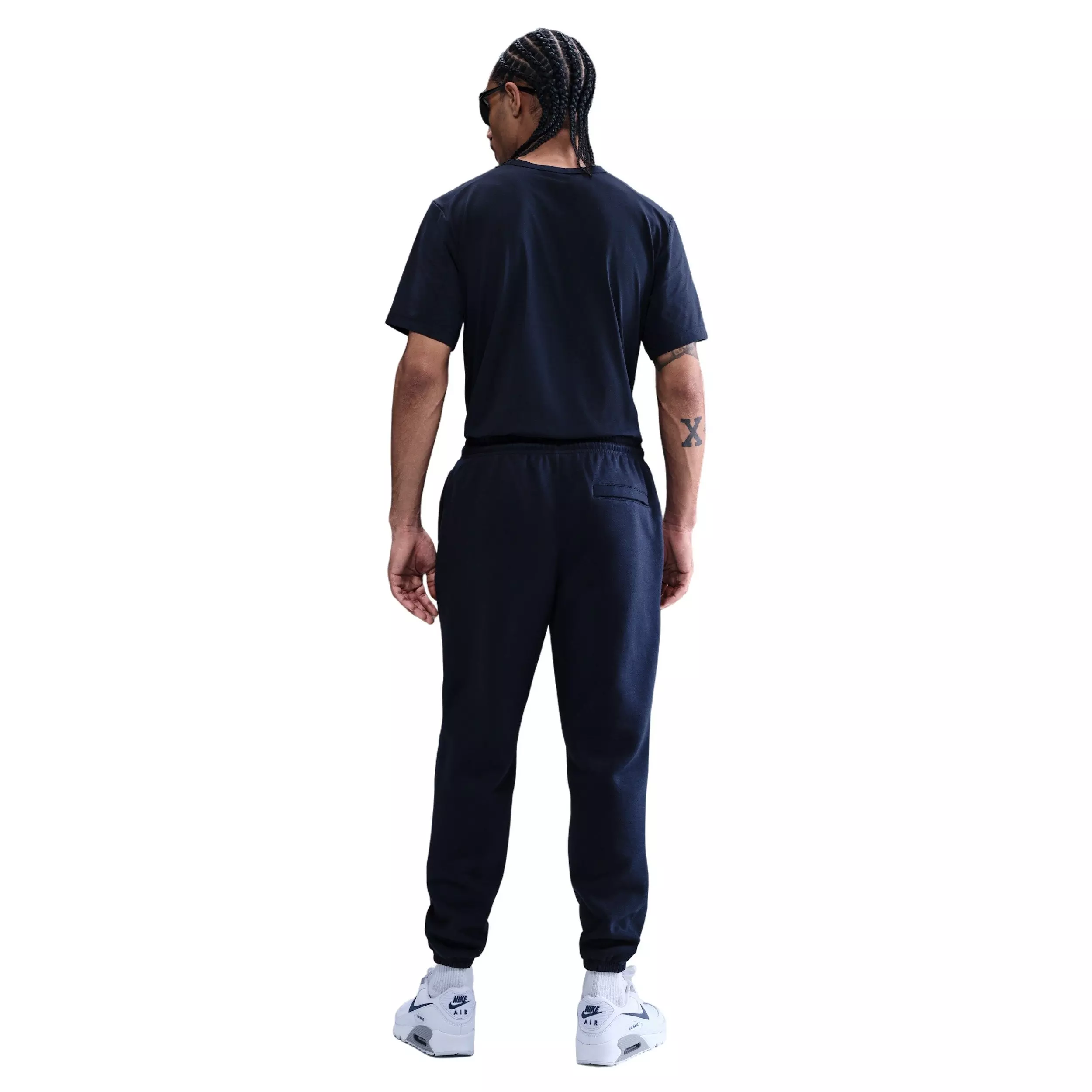Nike Men's Club Cuffed Brushed Fleece Pants - BLUE