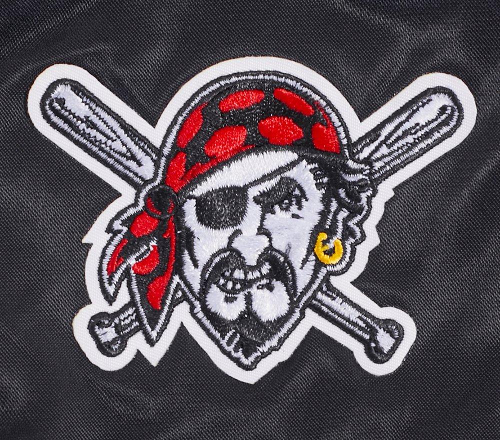 Pro Standard Women's MLB Pittsburgh Pirates Mashup Rib Satin Jacket -Black/Yellow - BLACK/YELLOW Thumbnail View 7