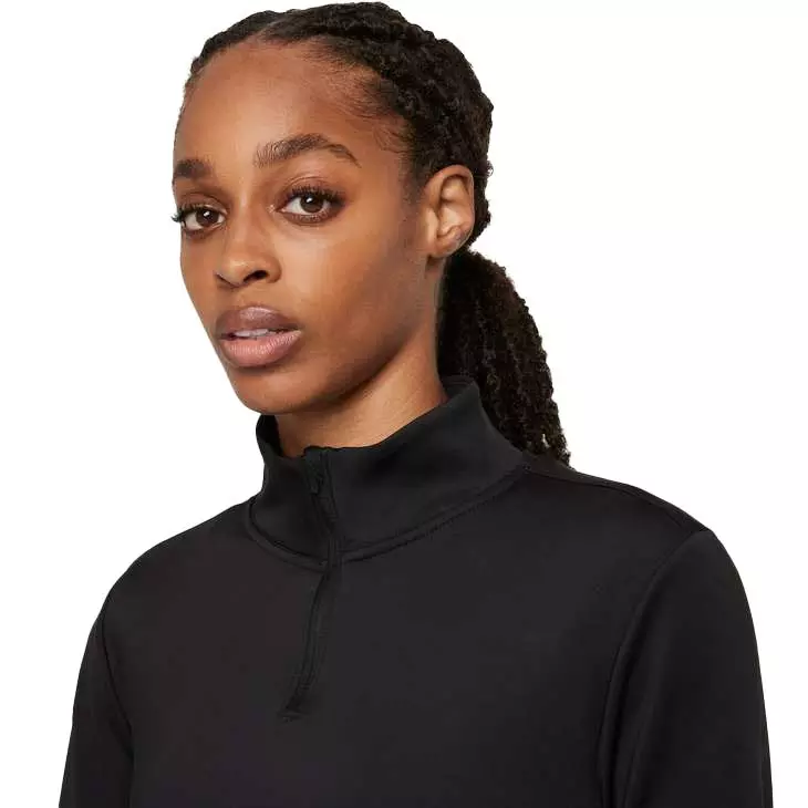 Nike Women's Therma-FIT One Long-Sleeve 1/2-Zip Top - BLACK