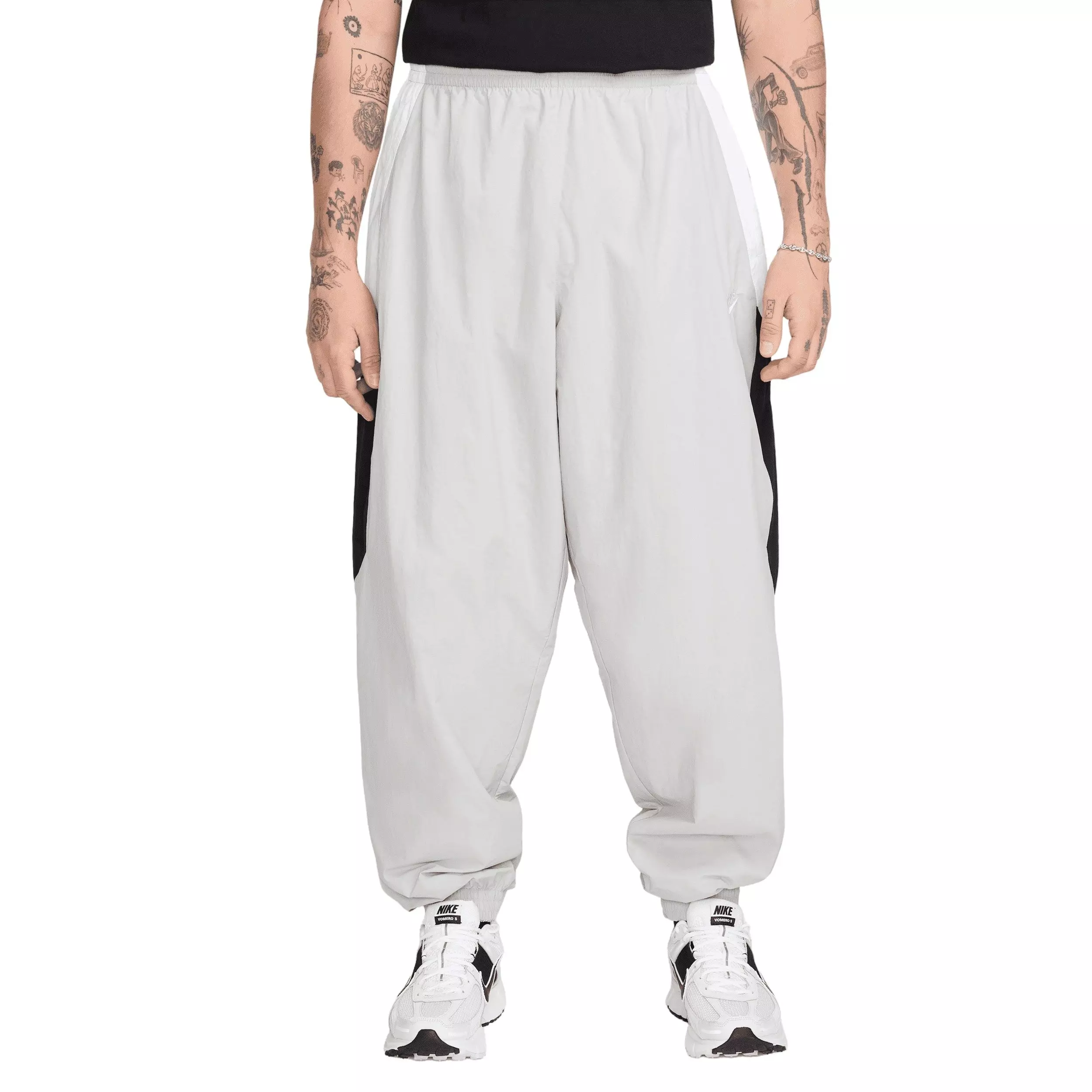 Nike Men's Club Oversized Woven Track Pants - Grey - GREY
