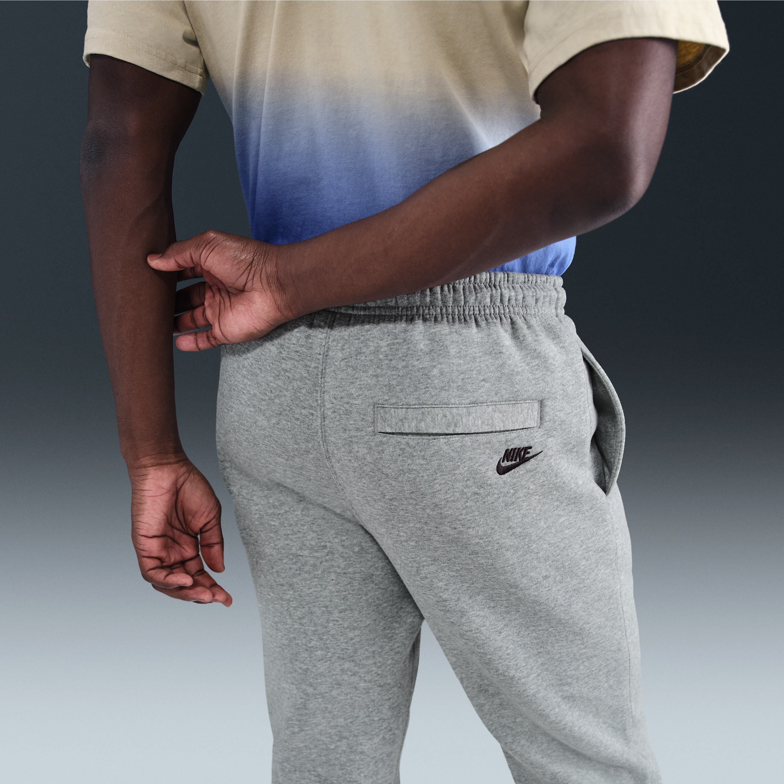 Nike Men's Sportswear Club BB Neo Varsity Fleece Joggers - GREY Thumbnail View 4