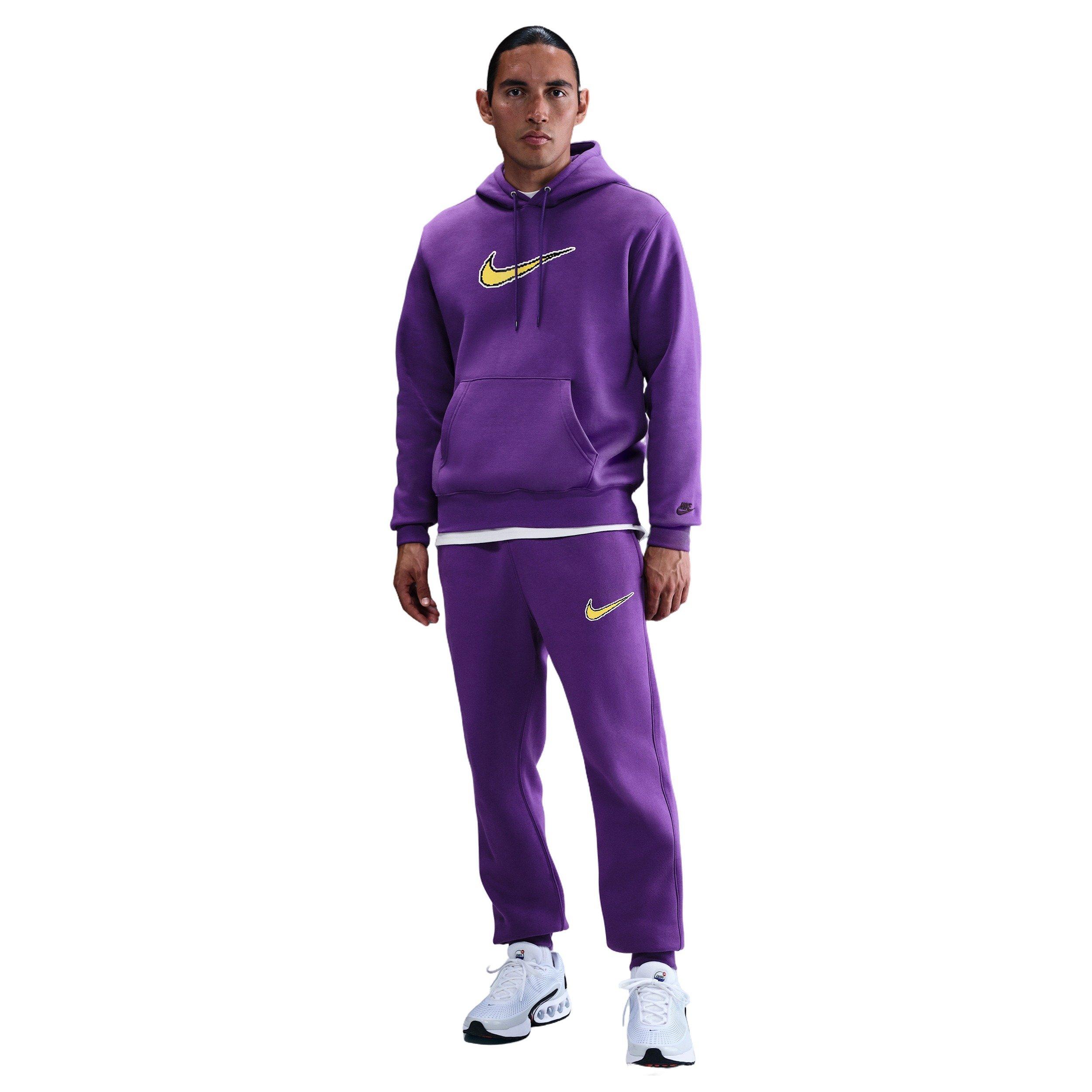 Nike Men's Sportswear Club BB Neo Varsity Fleece Joggers - PURPLE Thumbnail View 1