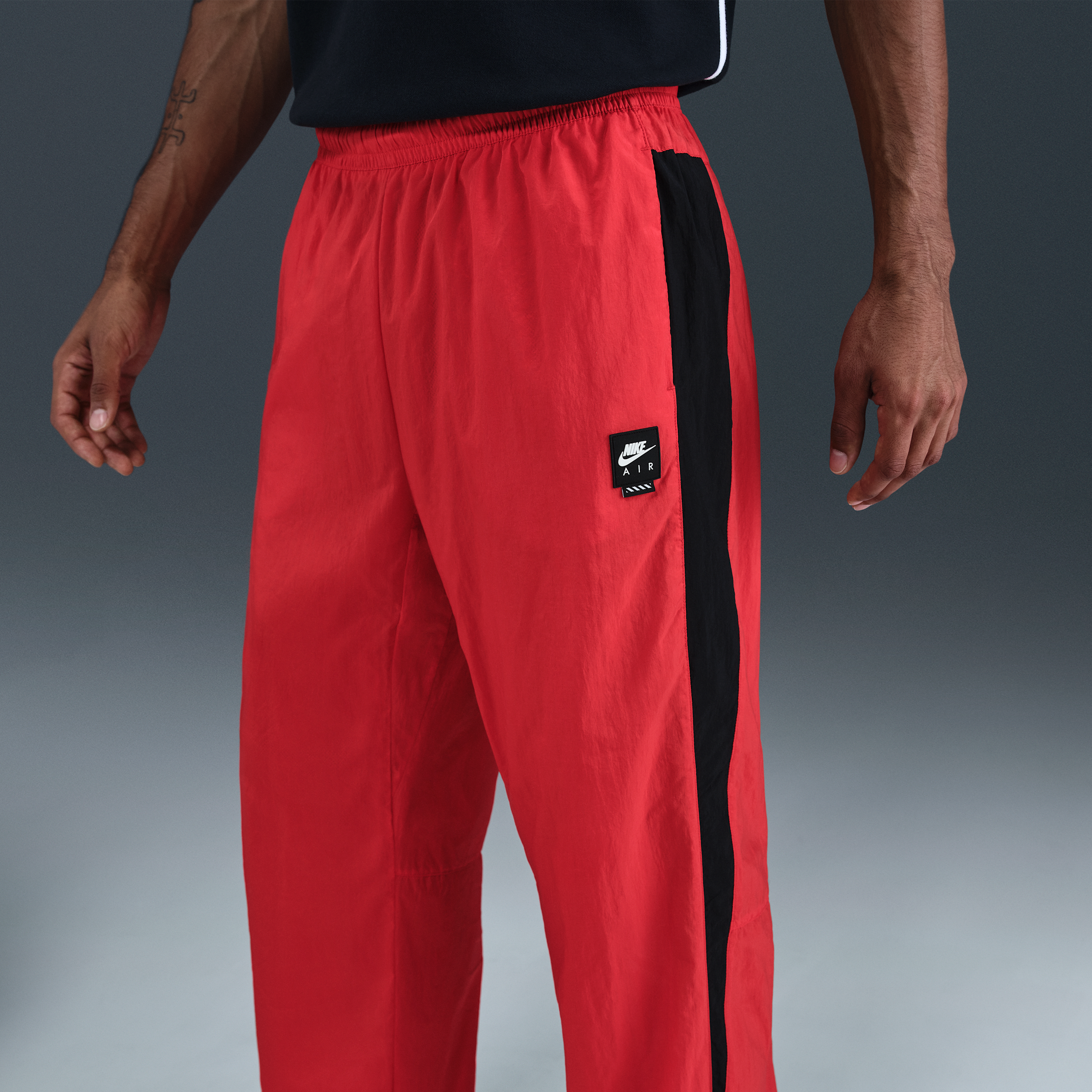 Nike Air Men's Woven Track Pants -Red - RED Thumbnail View 3
