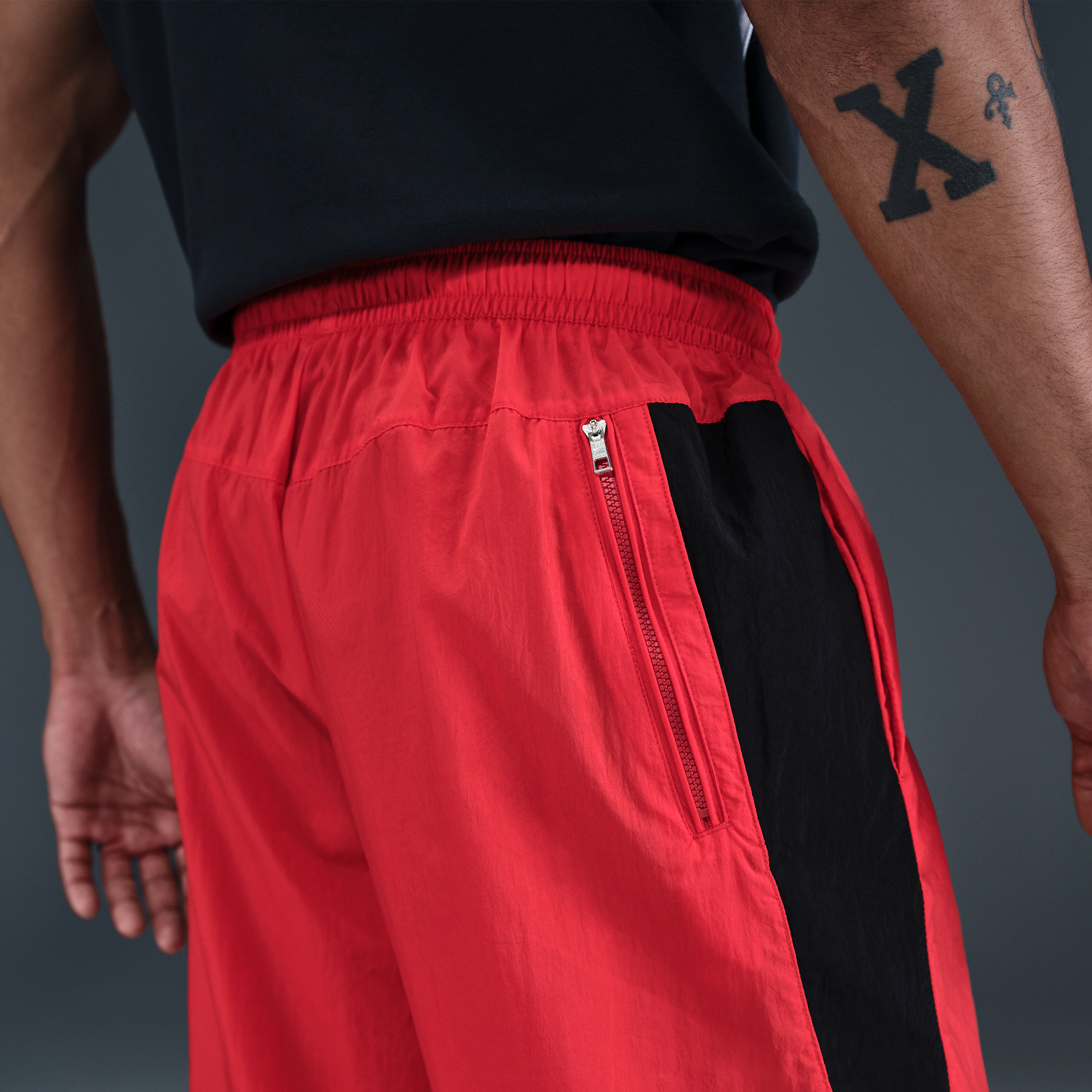 Nike Air Men's Woven Track Pants -Red - RED Thumbnail View 4