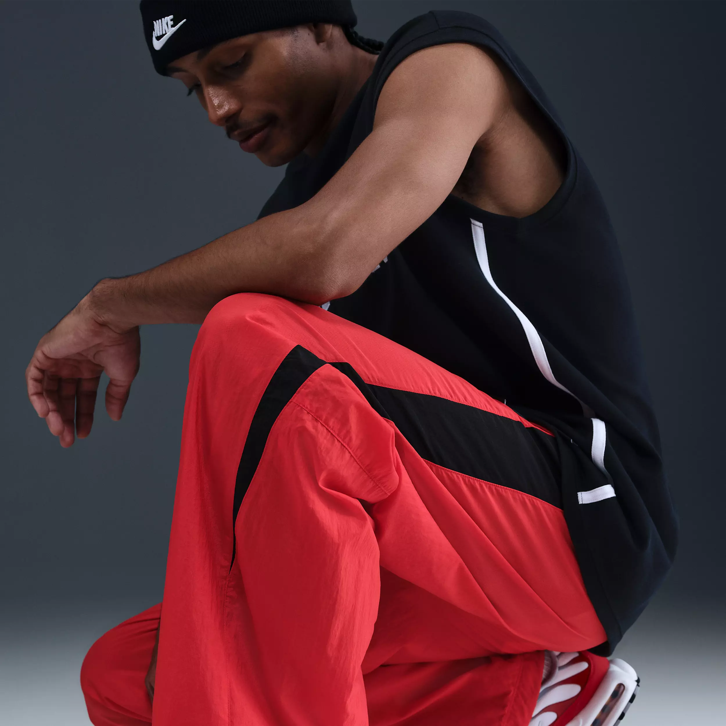 Nike Air Men's Woven Track Pants -Red
