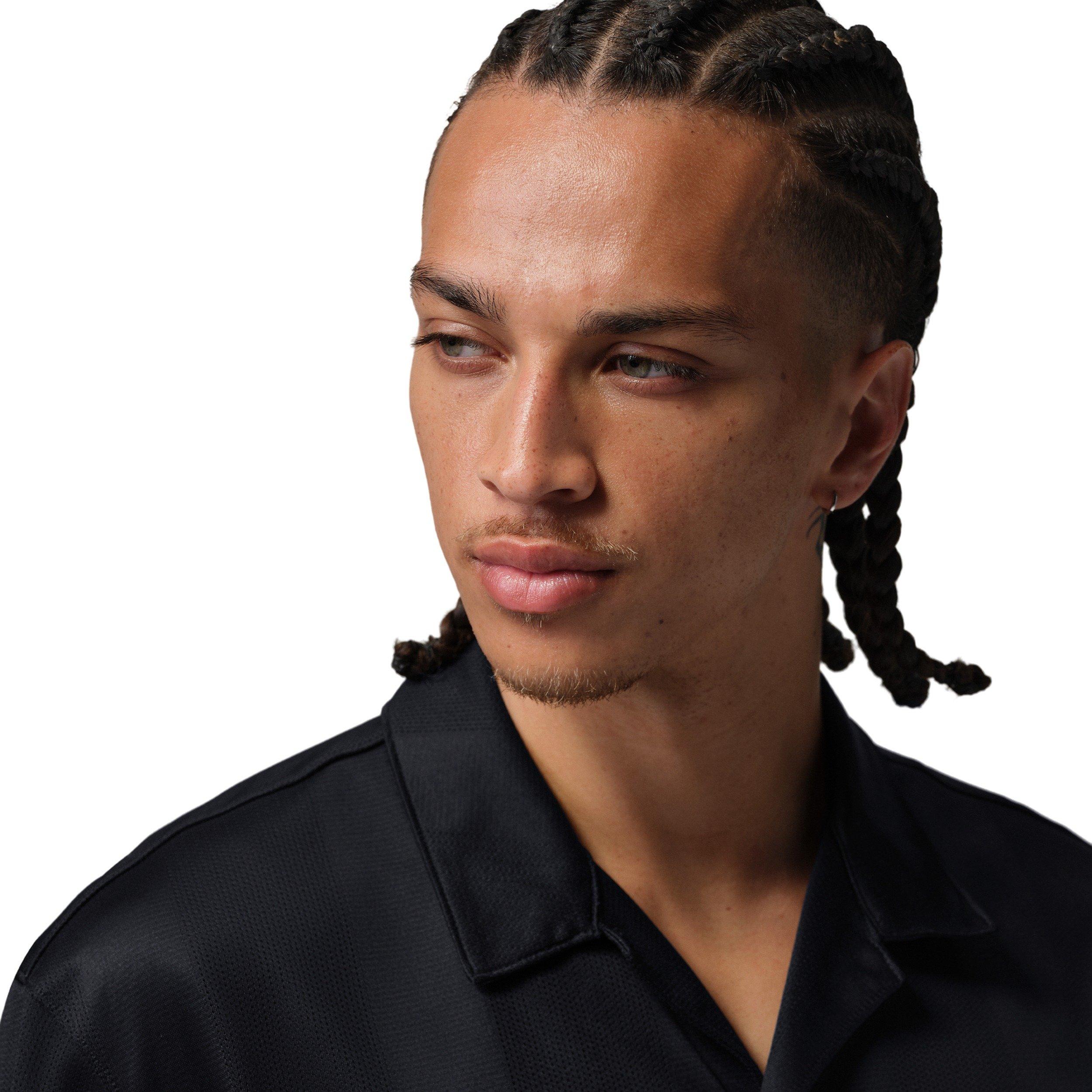 Jordan Men's Brooklyn Festival Button-Down Top - BLACK Thumbnail View 3