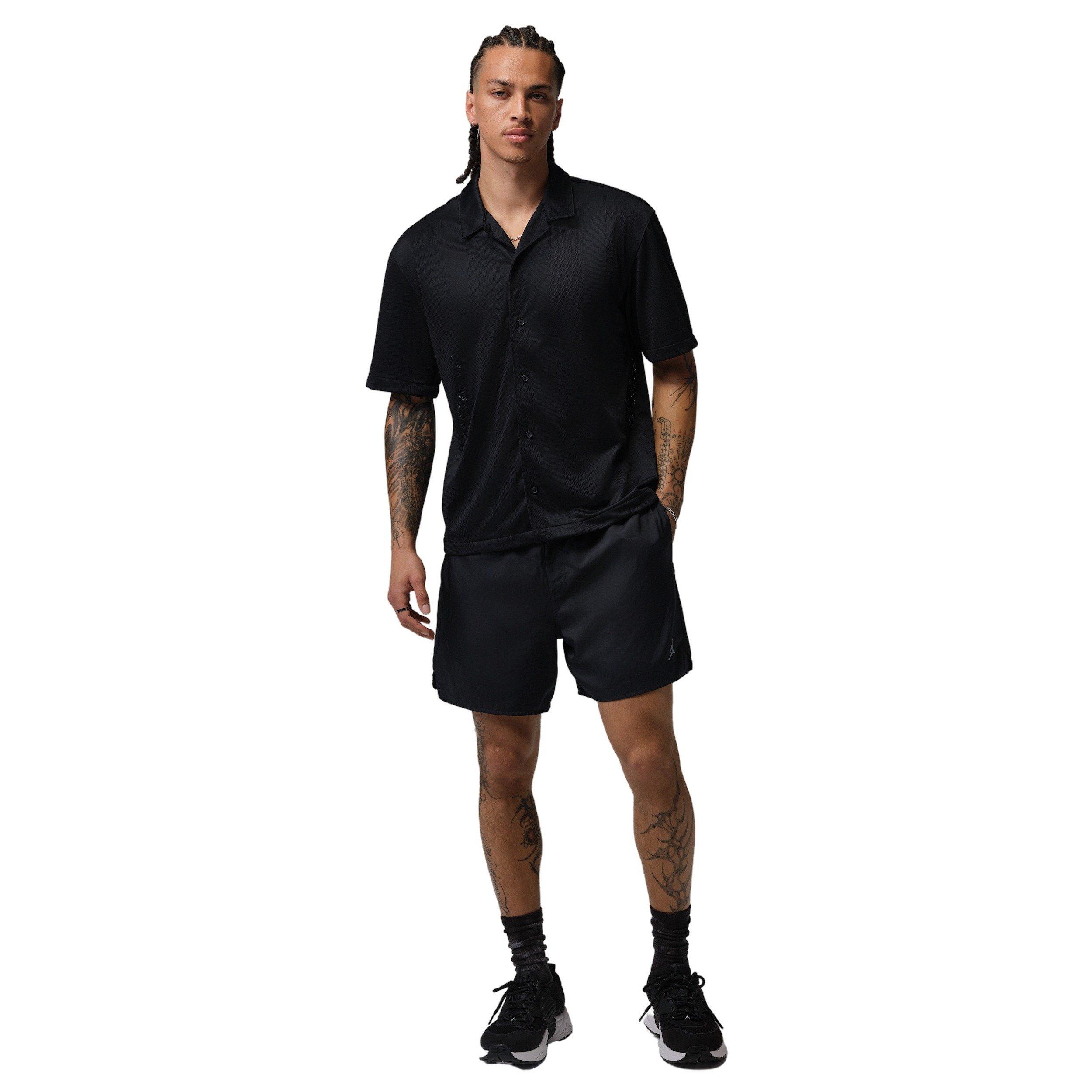 Jordan Men's Brooklyn Festival Button-Down Top - BLACK Thumbnail View 5