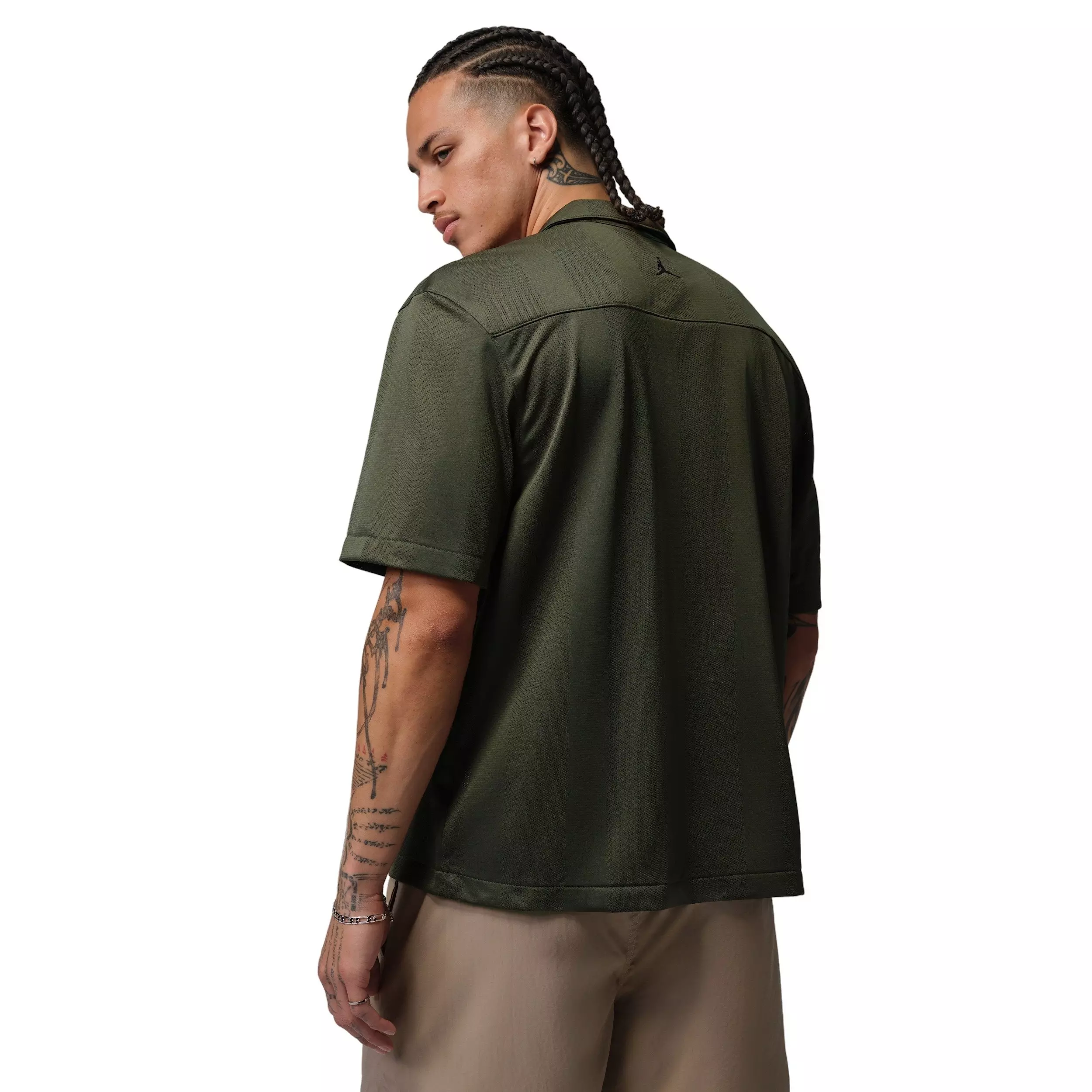 Jordan Men's Brooklyn Festival Button-Down Top - CARGO KHAKI