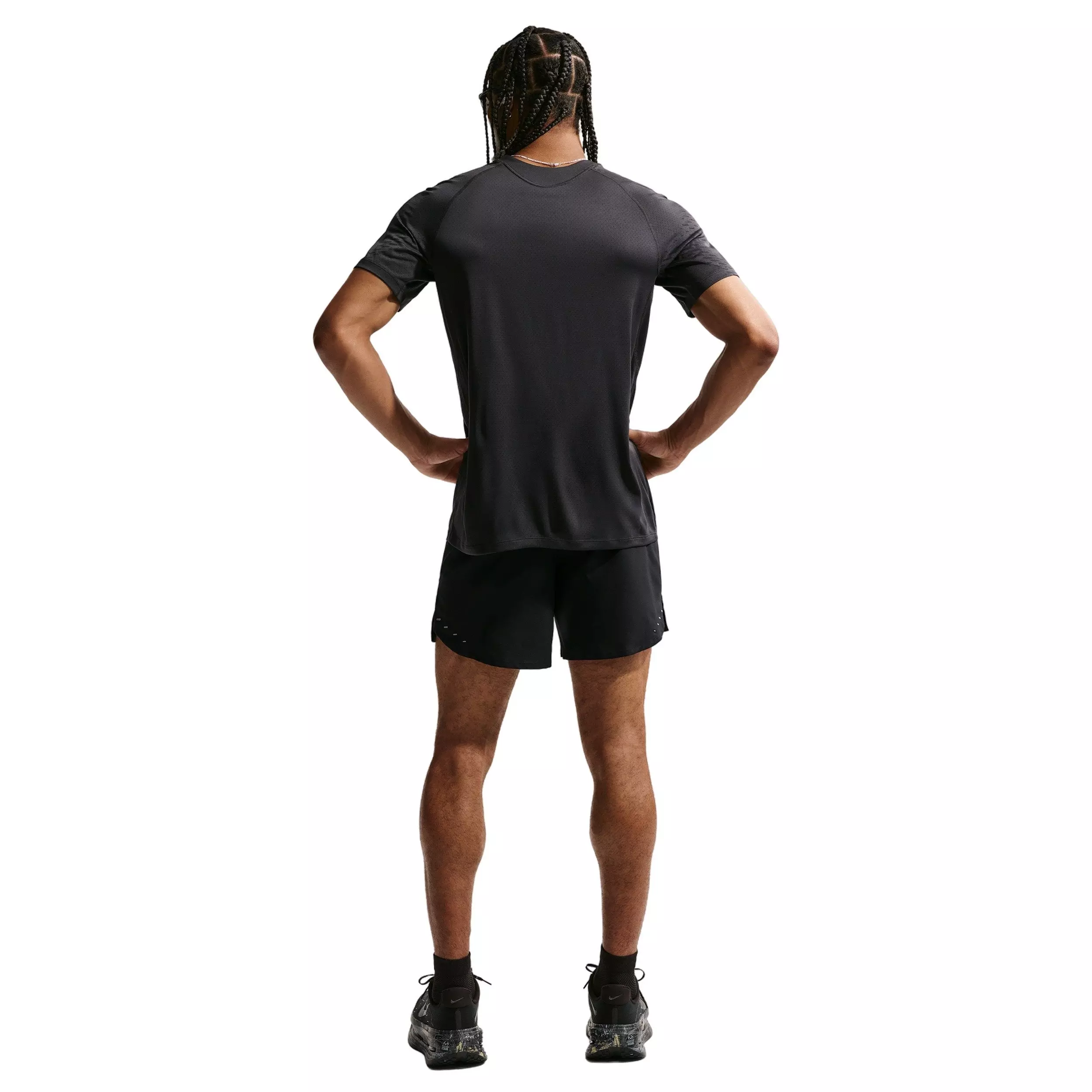 Nike Men's Stride Plus Dri-FIT ADV Short-Sleeve Running Top - BLACK