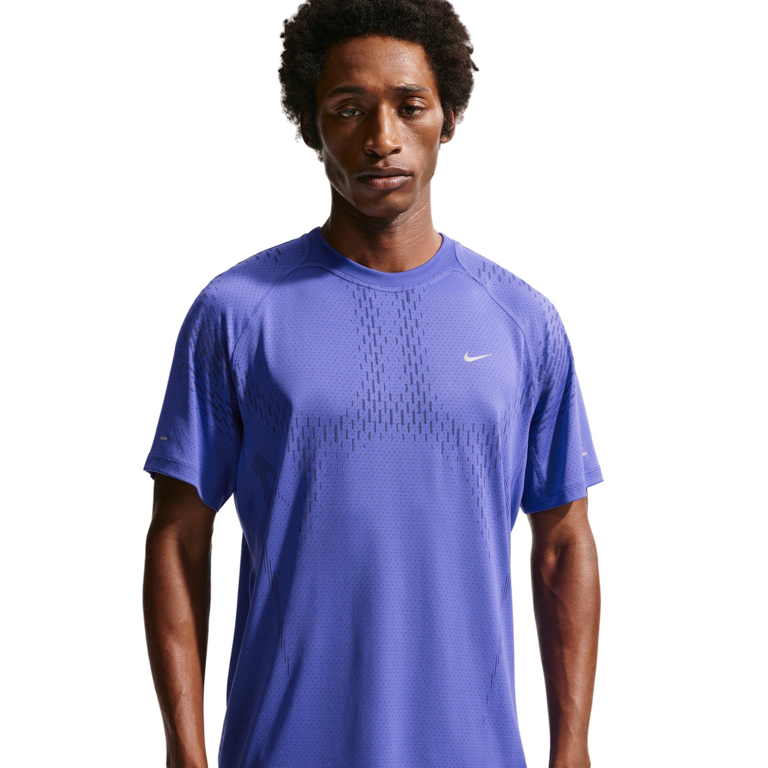 Nike Men's Stride Plus Dri-FIT ADV Short-Sleeve Running Top - BLUE Thumbnail View 1
