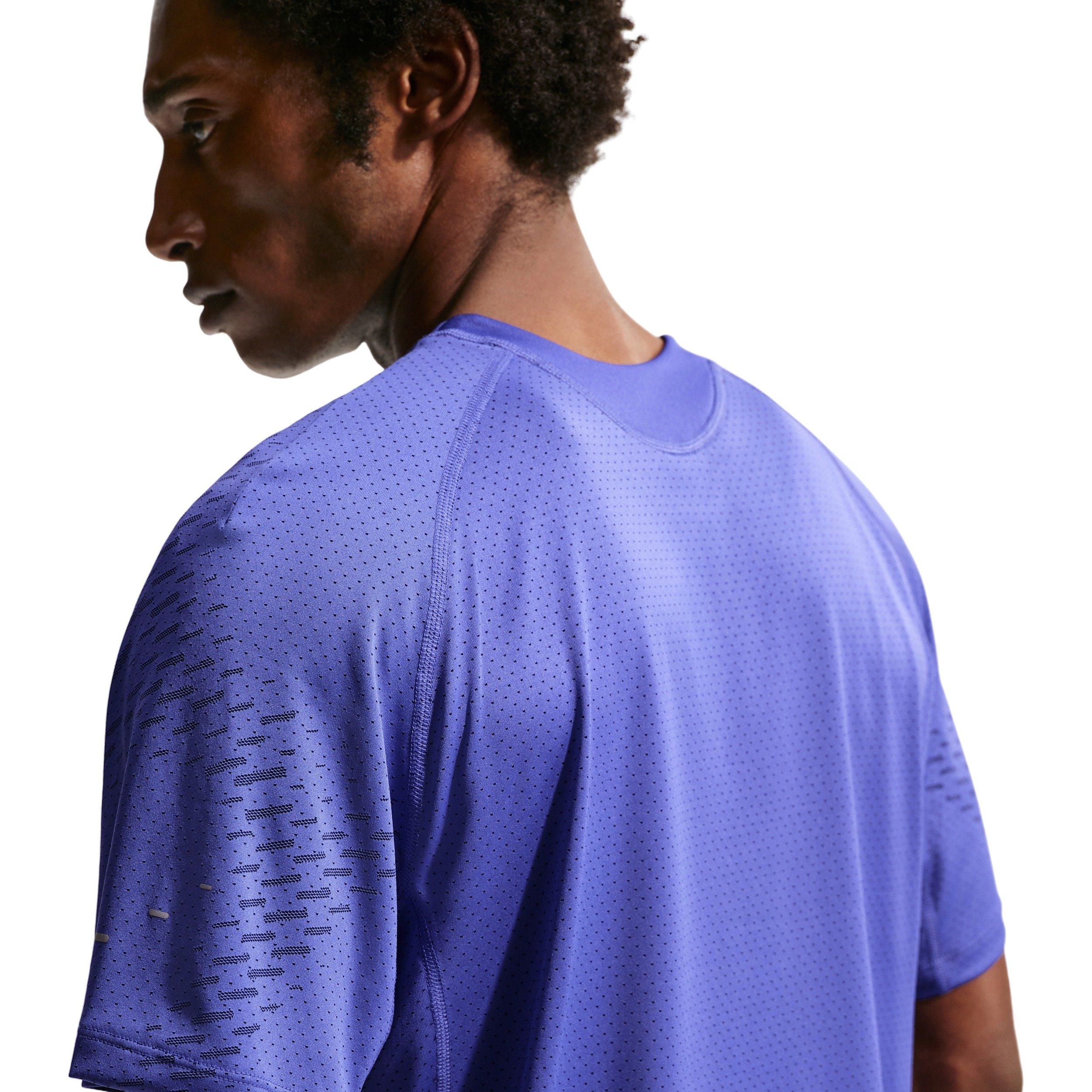 Nike Men's Stride Plus Dri-FIT ADV Short-Sleeve Running Top - BLUE Thumbnail View 2