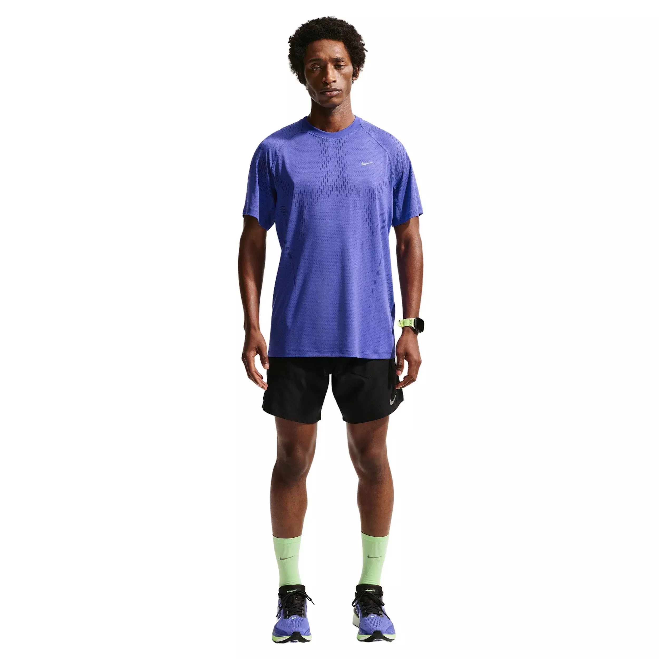 Nike Men's Stride Plus Dri-FIT ADV Short-Sleeve Running Top - BLUE