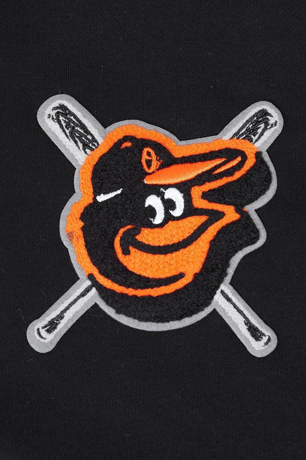 Pro Standard Women's MLB Baltimore Orioles Mashup Rib Cropped Fleece PO Hoodie -Black/Orange - BLACK/ORANGE Thumbnail View 5