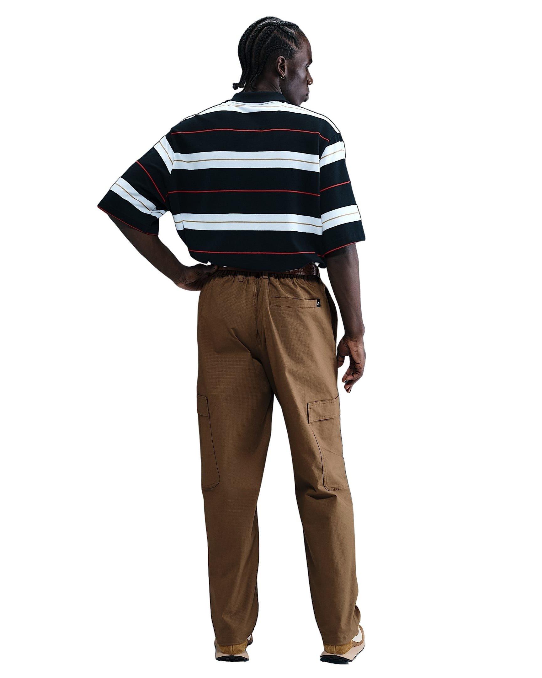 Nike Men's Sportswear Club Woven Cargo Pants - BROWN Thumbnail View 6