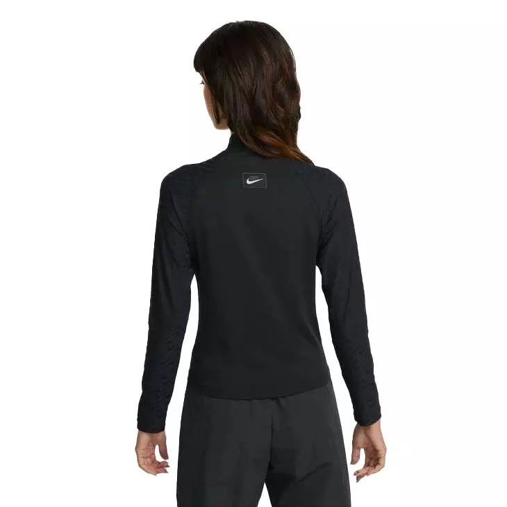 Nike Women's Sportswear Icon Clash Mock Long Sleeve Top - BLACK
