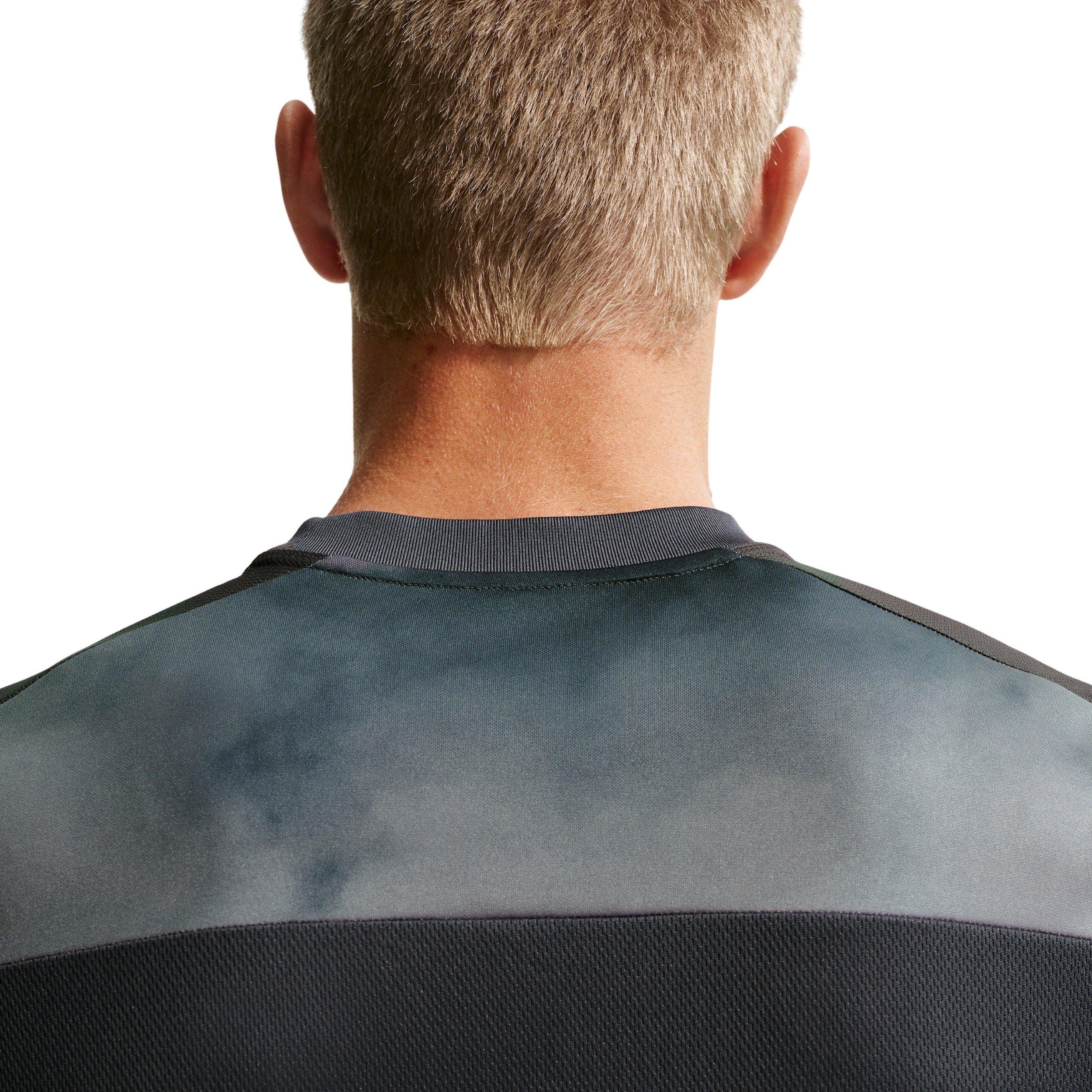 Nike Men's Academy+ Dri-FIT Short-Sleeve Football Shirt - BLACK/GREY Thumbnail View 2