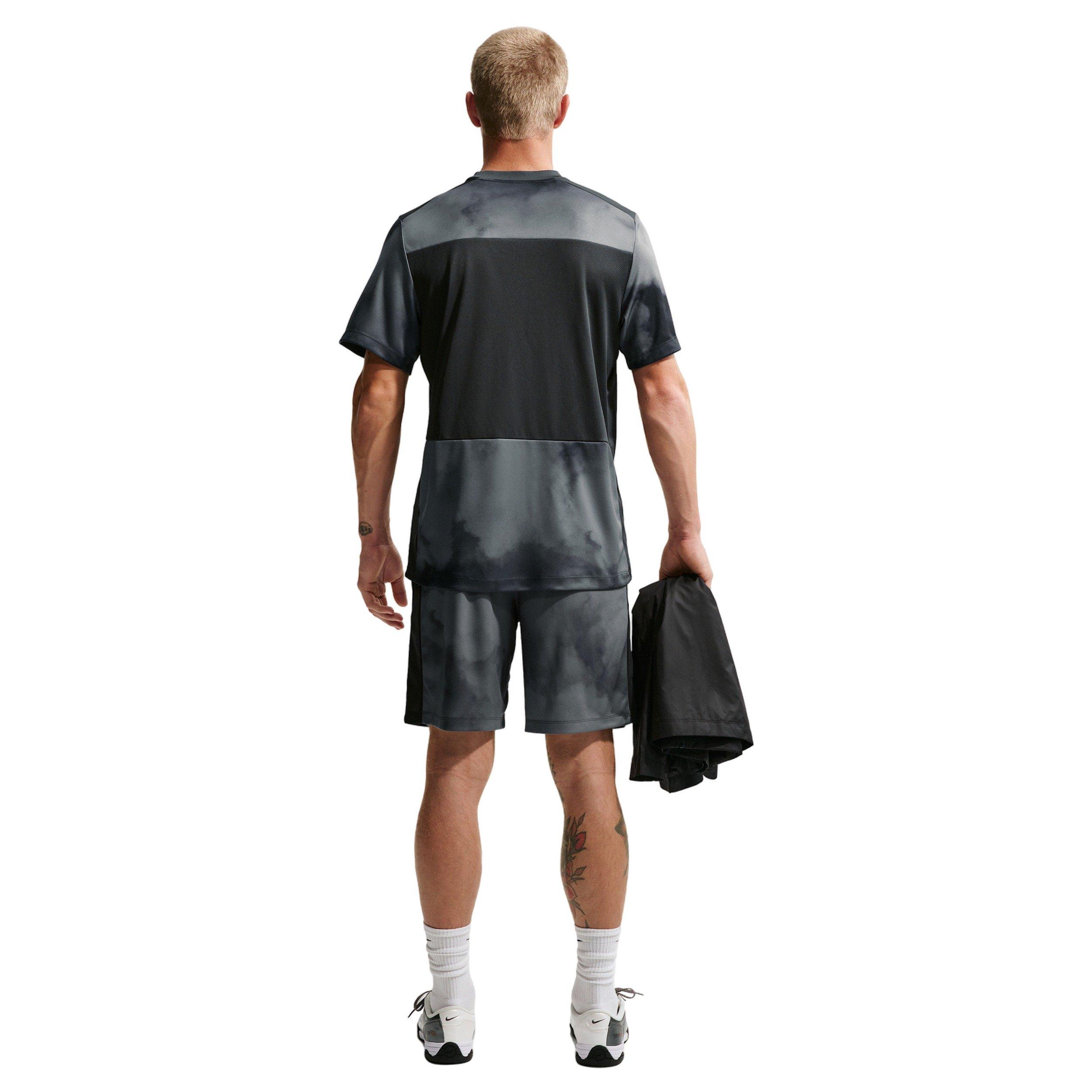 Nike Men's Academy+ Dri-FIT Short-Sleeve Football Shirt - BLACK/GREY Thumbnail View 5