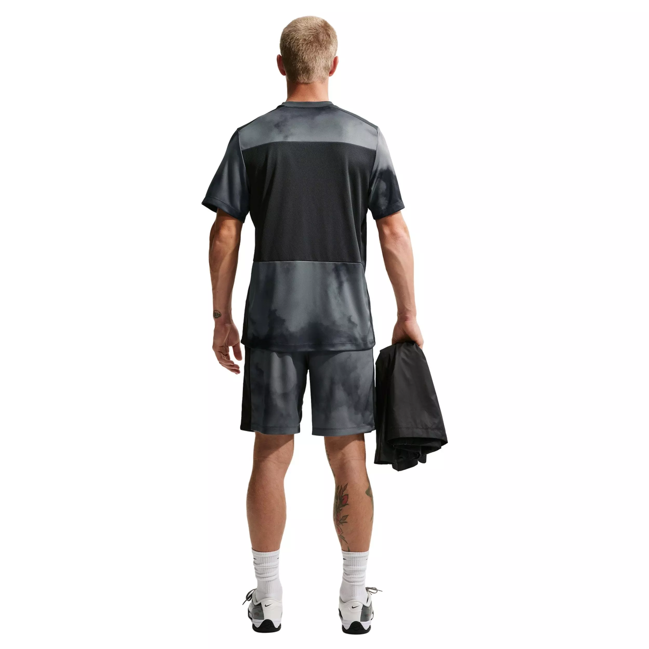 Nike Men's Academy+ Dri-FIT Short-Sleeve Football Shirt - BLACK/GREY
