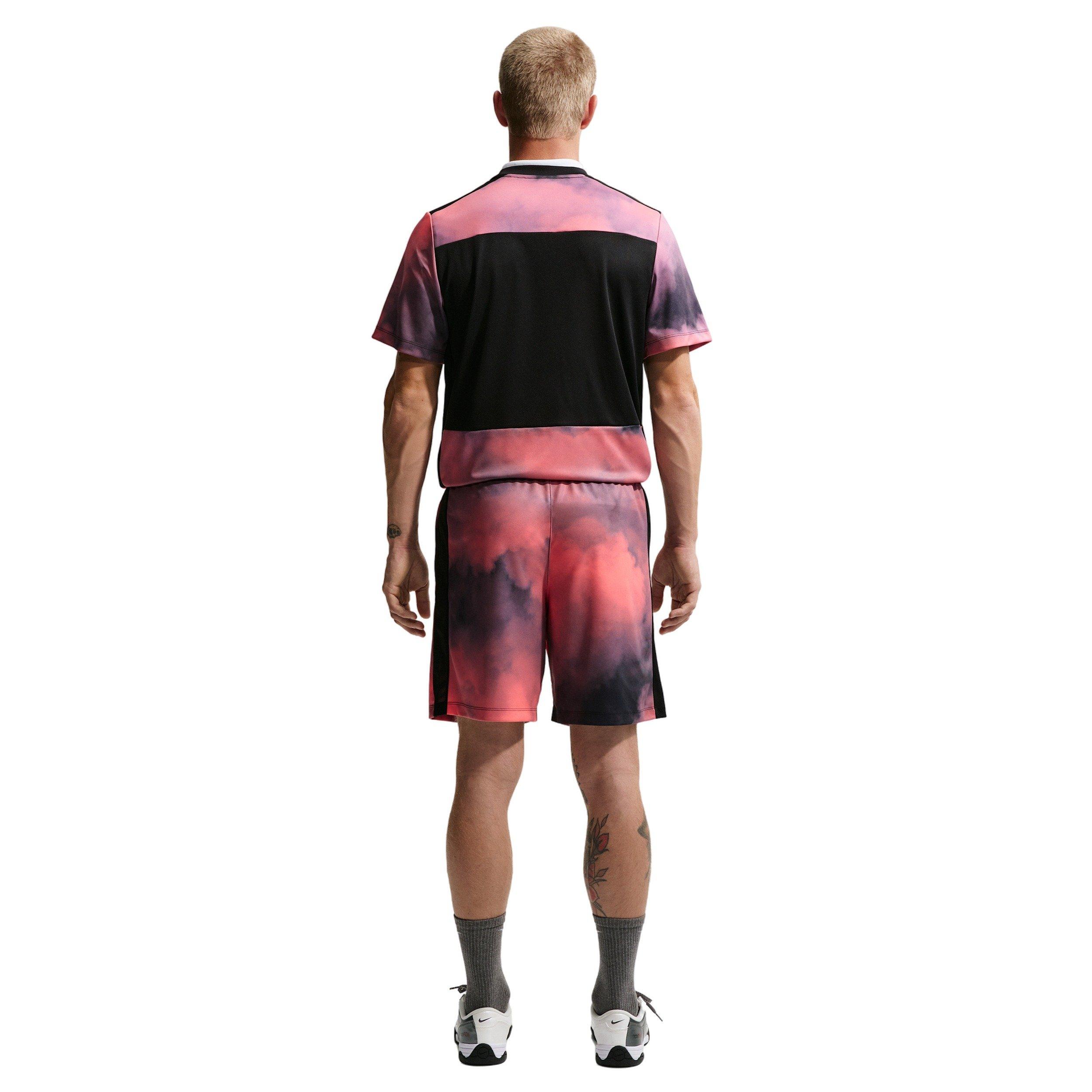 Nike Men's Academy+ Dri-FIT Short-Sleeve Football Shirt - HOT LAVA/BLACK Thumbnail View 5