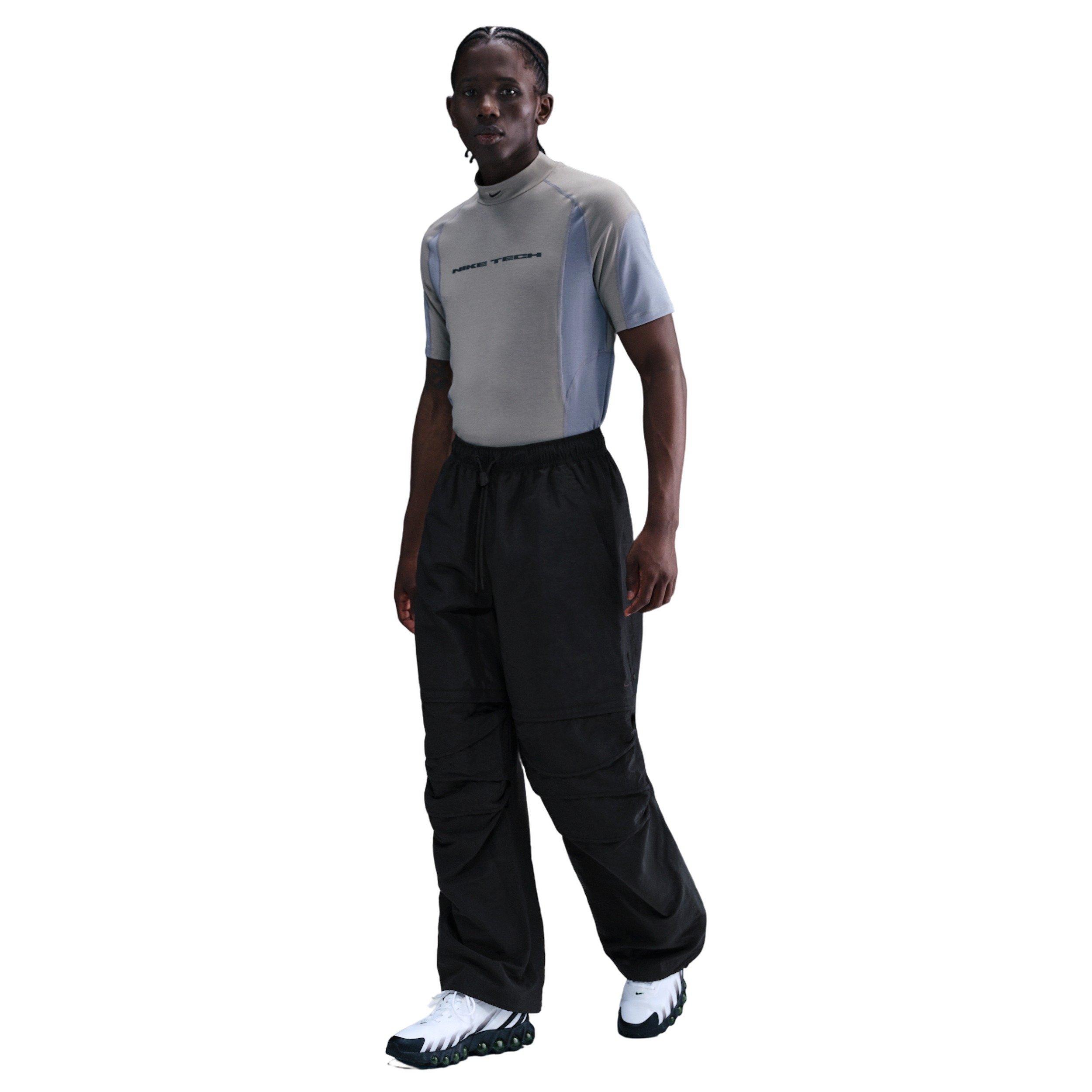 Nike Men's Tech Woven Ergo Woven Convertible Oversized Pants - Black - BLACK Thumbnail View 6