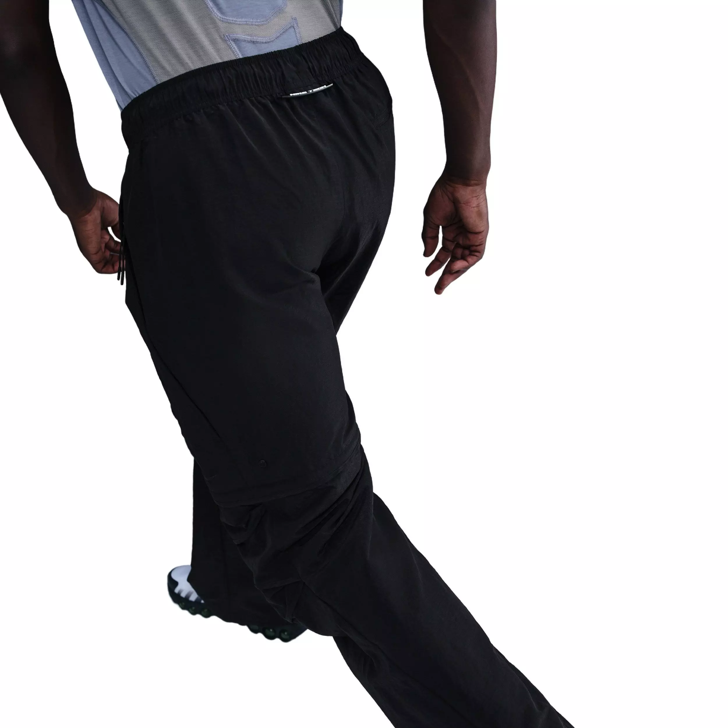 Nike Men's Tech Woven Ergo Woven Convertible Oversized Pants - Black - BLACK