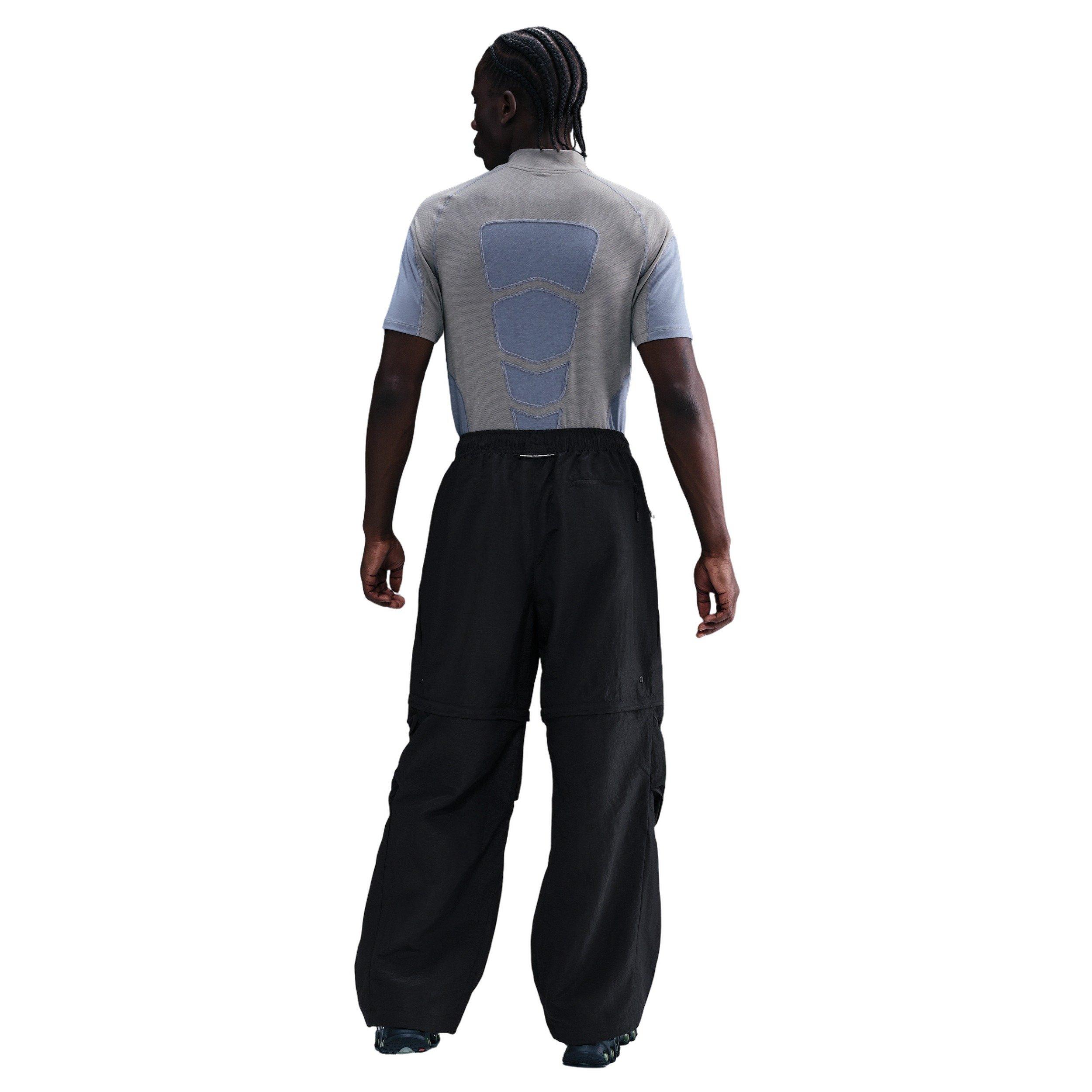 Nike Men's Tech Woven Ergo Woven Convertible Oversized Pants - Black - BLACK Thumbnail View 7