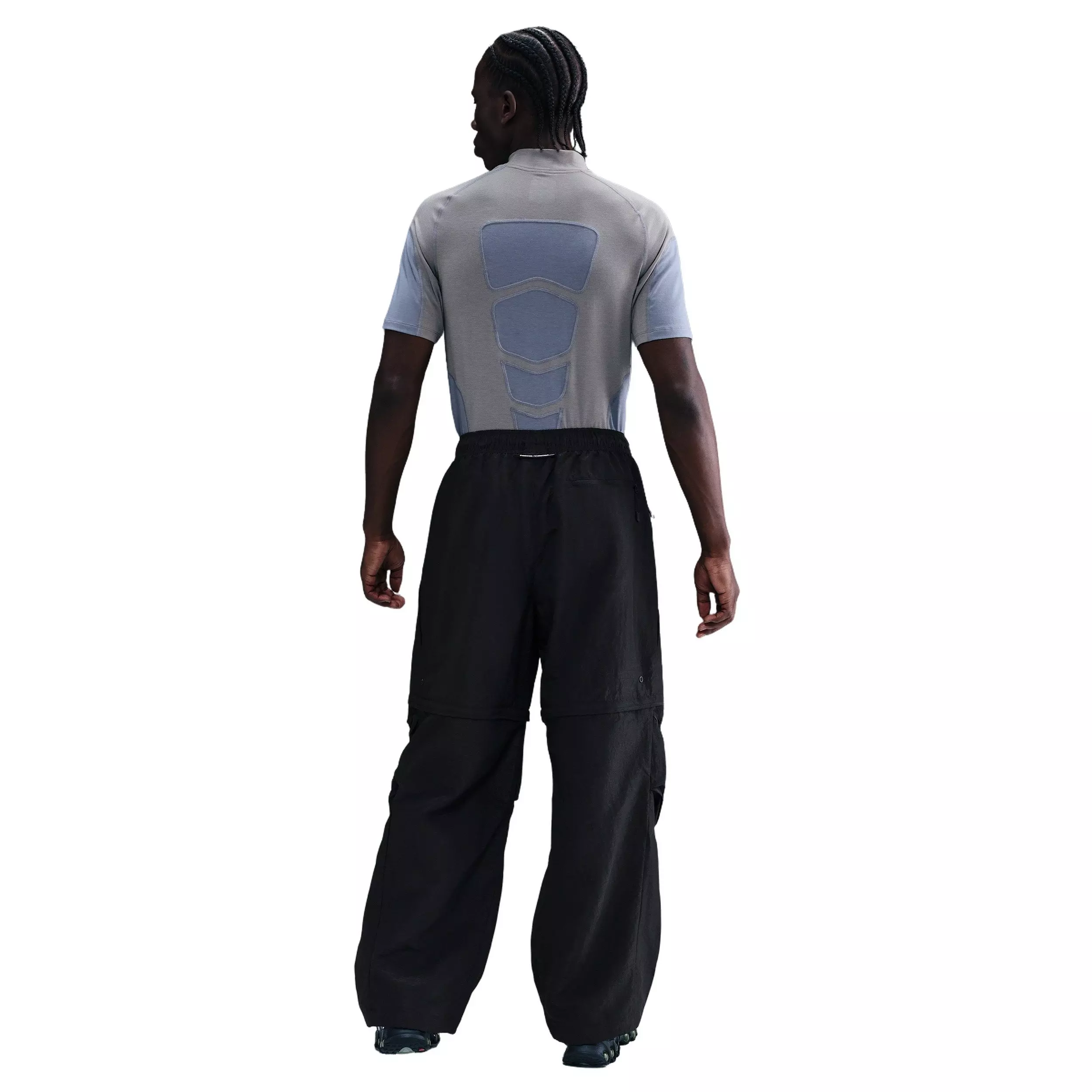 Nike Men's Tech Woven Ergo Woven Convertible Oversized Pants - Black - BLACK