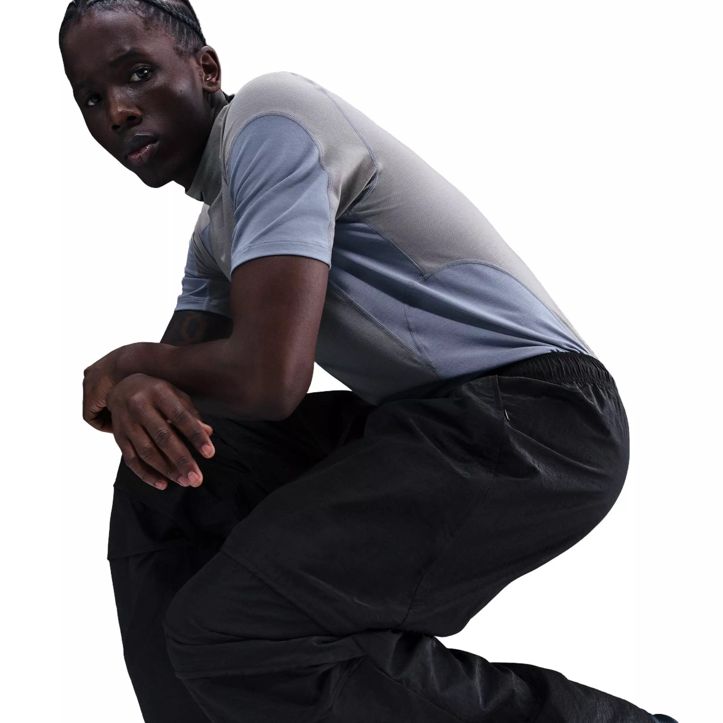 Nike Men's Tech Woven Ergo Woven Convertible Oversized Pants -Black - BLACK