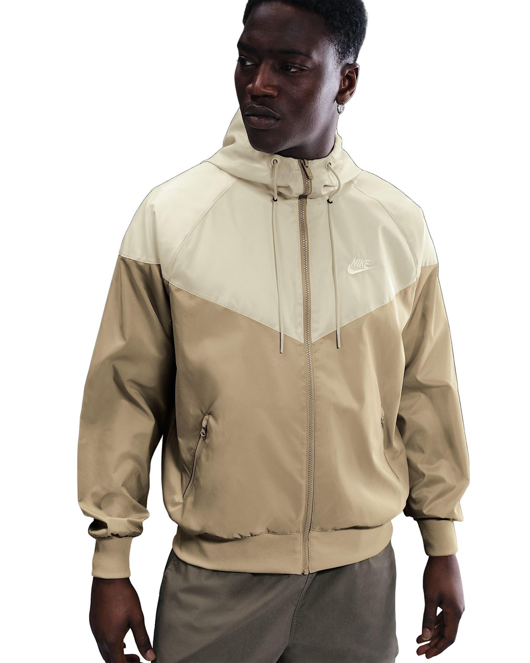 Nike Men's Sportswear Windrunner Hooded Jacket -Beige/Khaki - BEIGE/KHAKI Thumbnail View 1