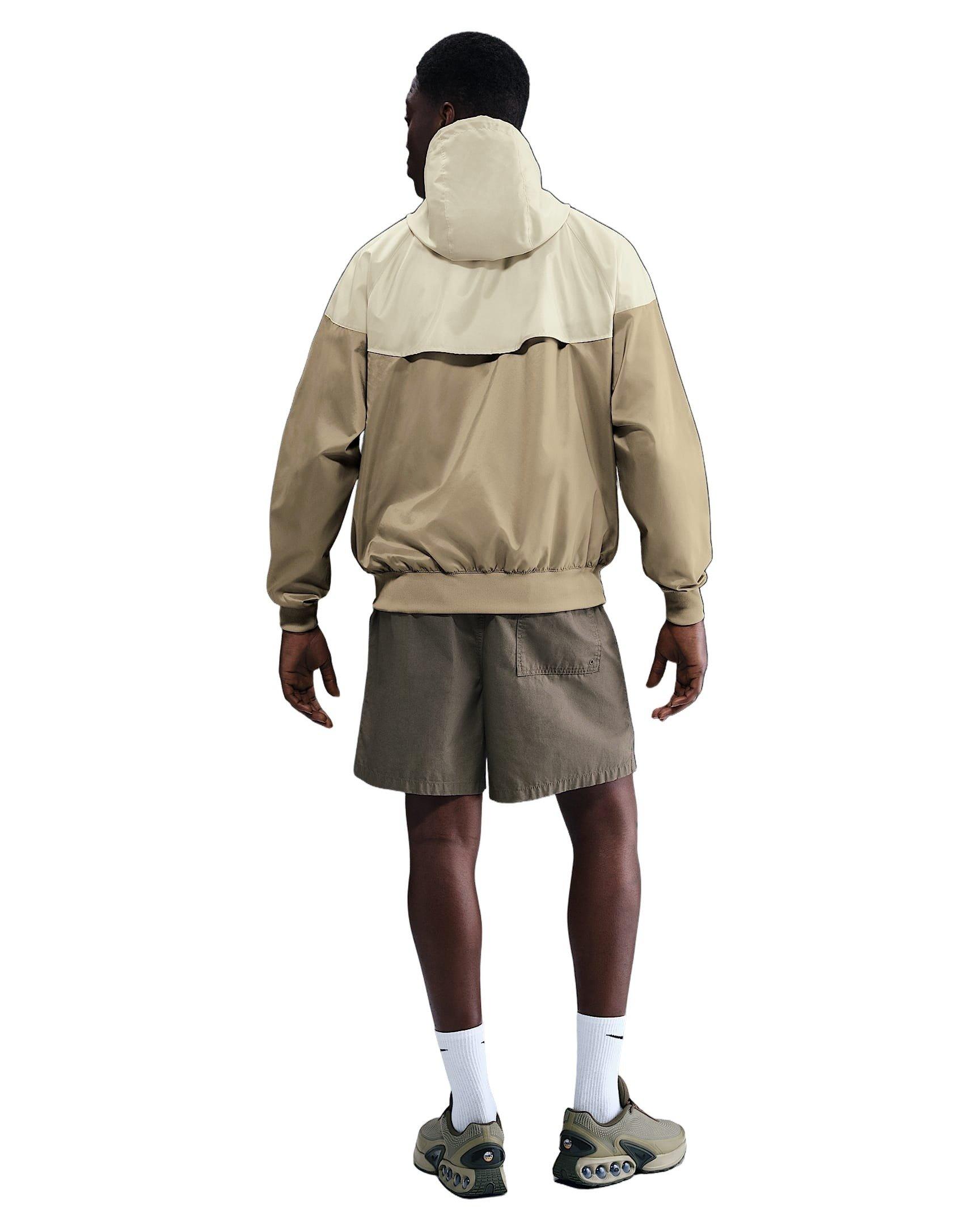 Nike Men's Sportswear Windrunner Hooded Jacket -Beige/Khaki - BEIGE/KHAKI Thumbnail View 5